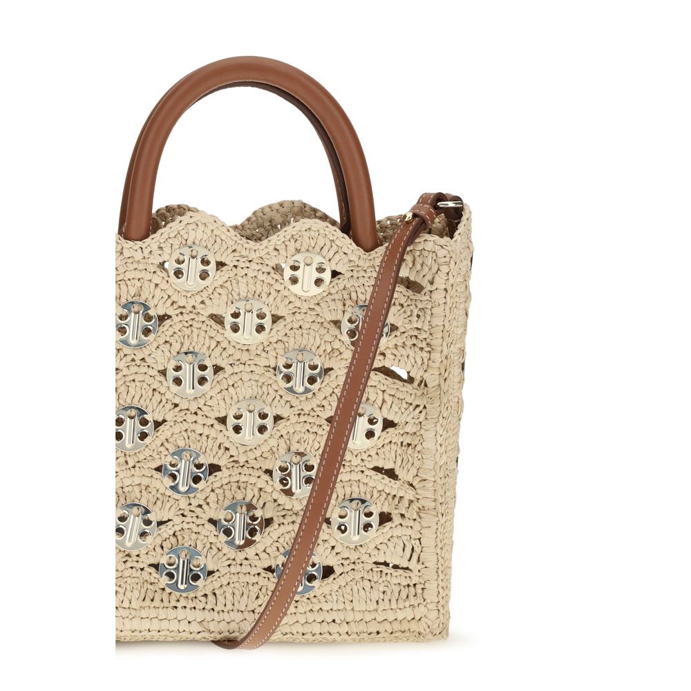 Beige Raffia Handbag