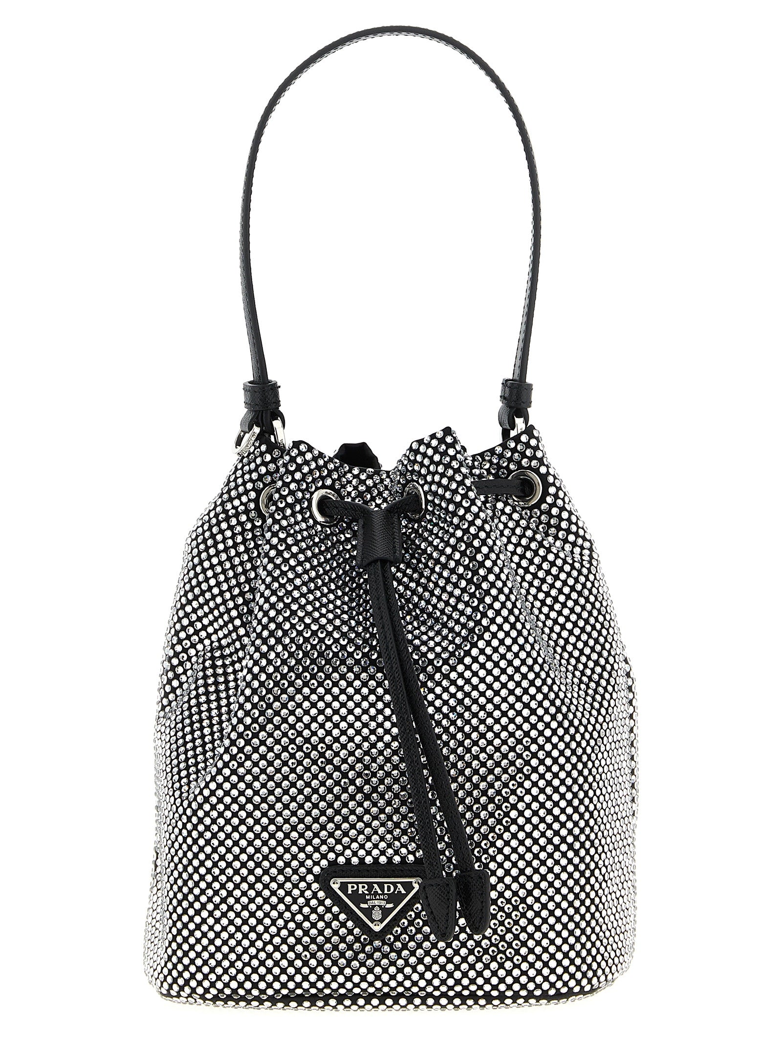 Gray Viscose Handbag