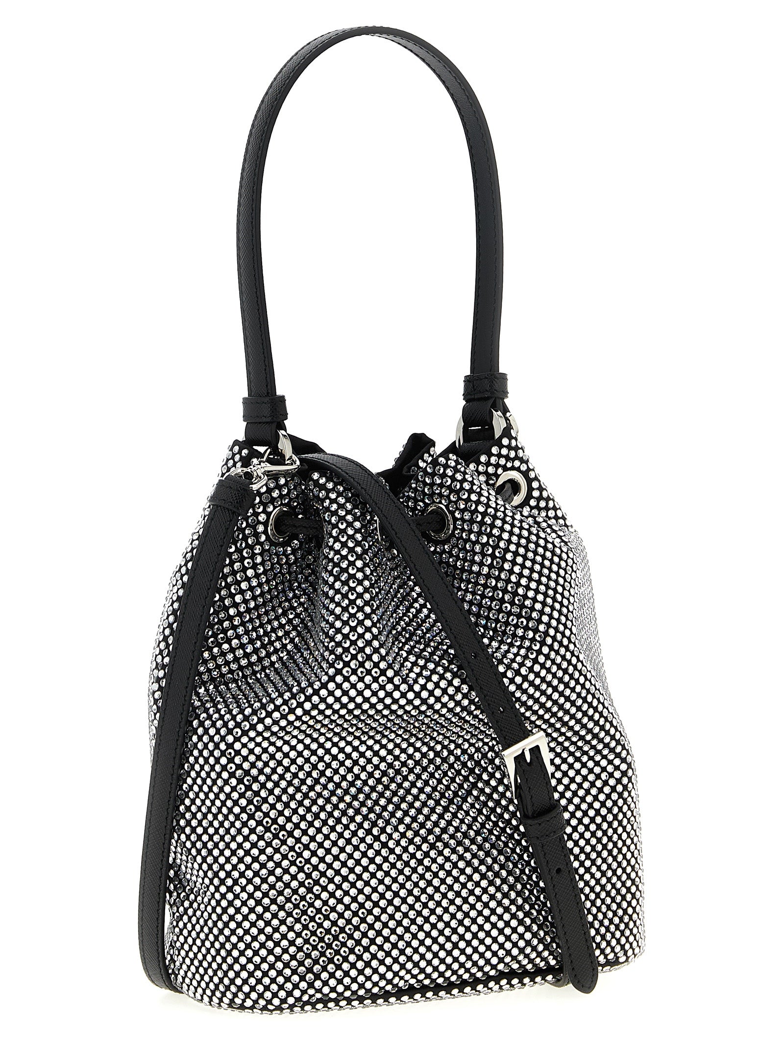 Gray Viscose Handbag