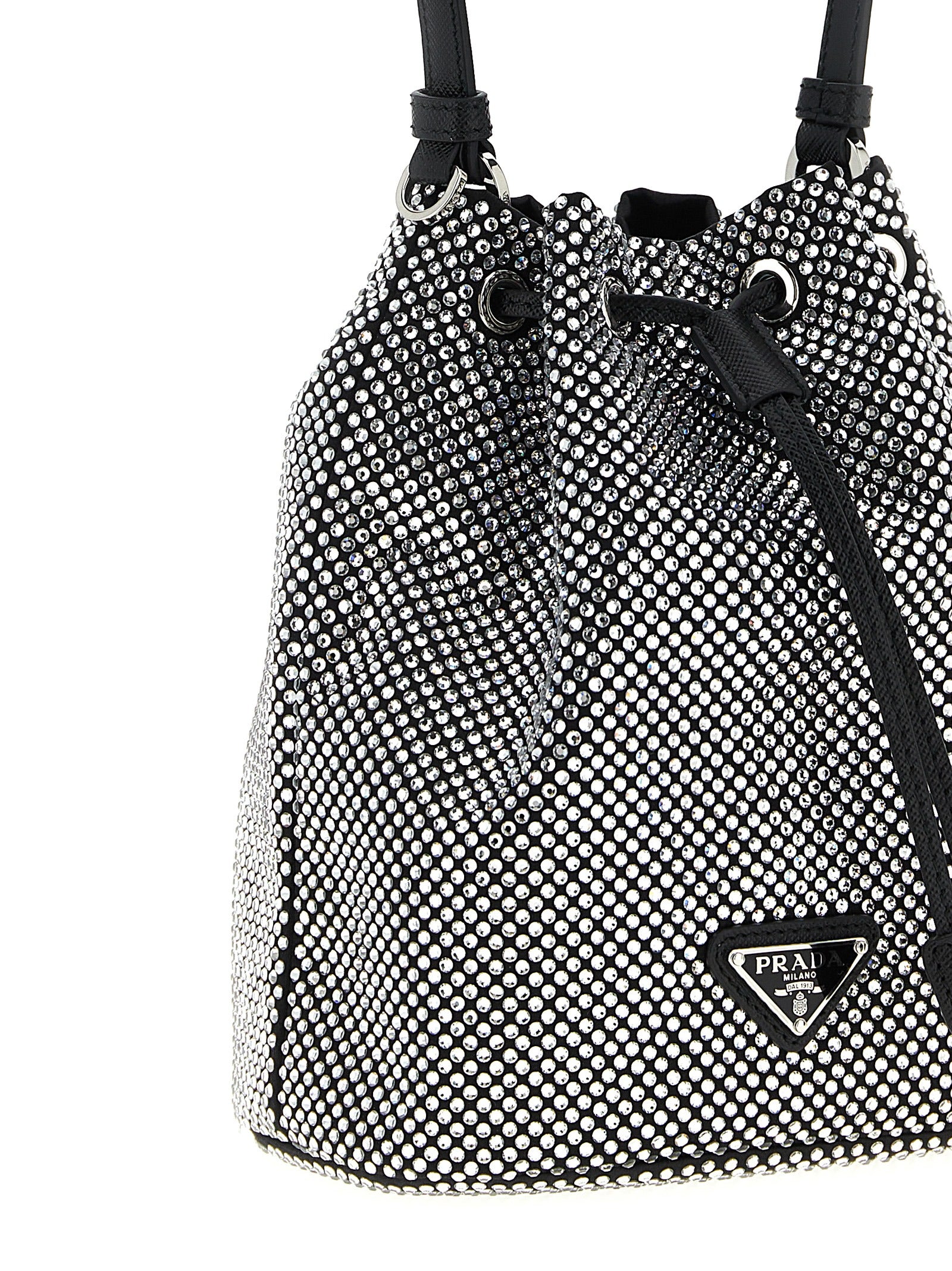Gray Viscose Handbag