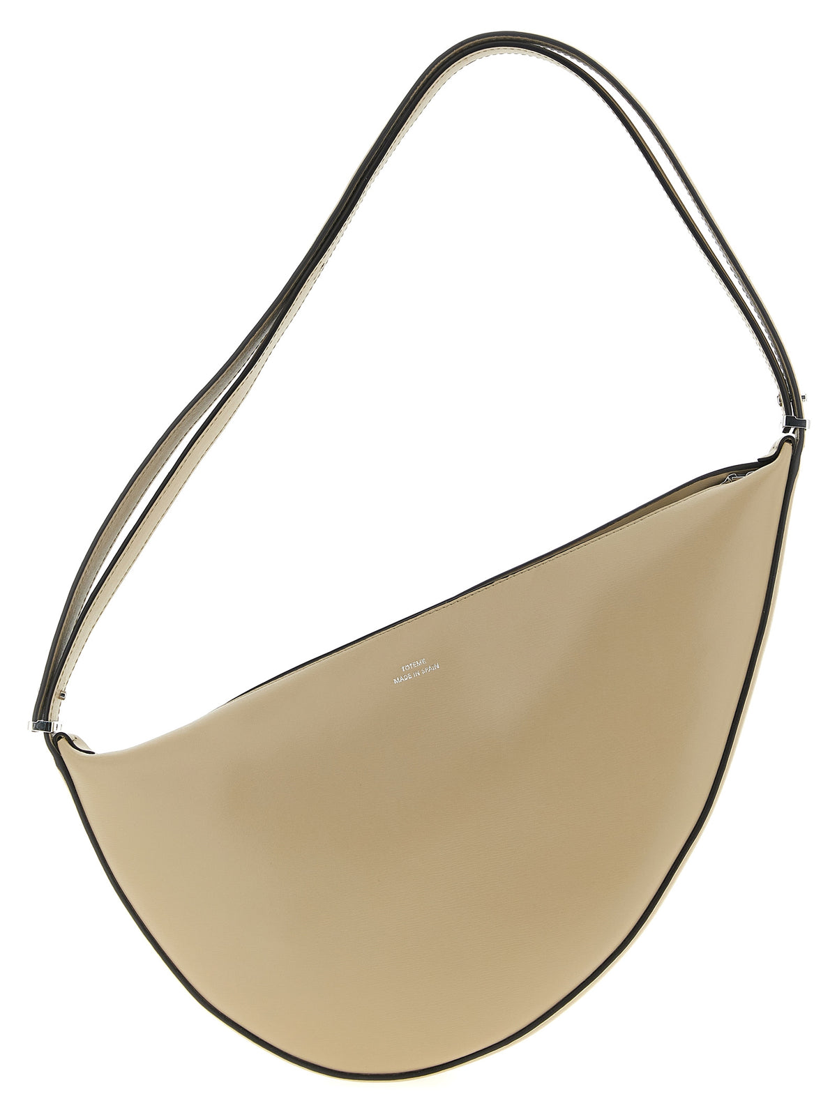 Beige Leather Shoulder Bag