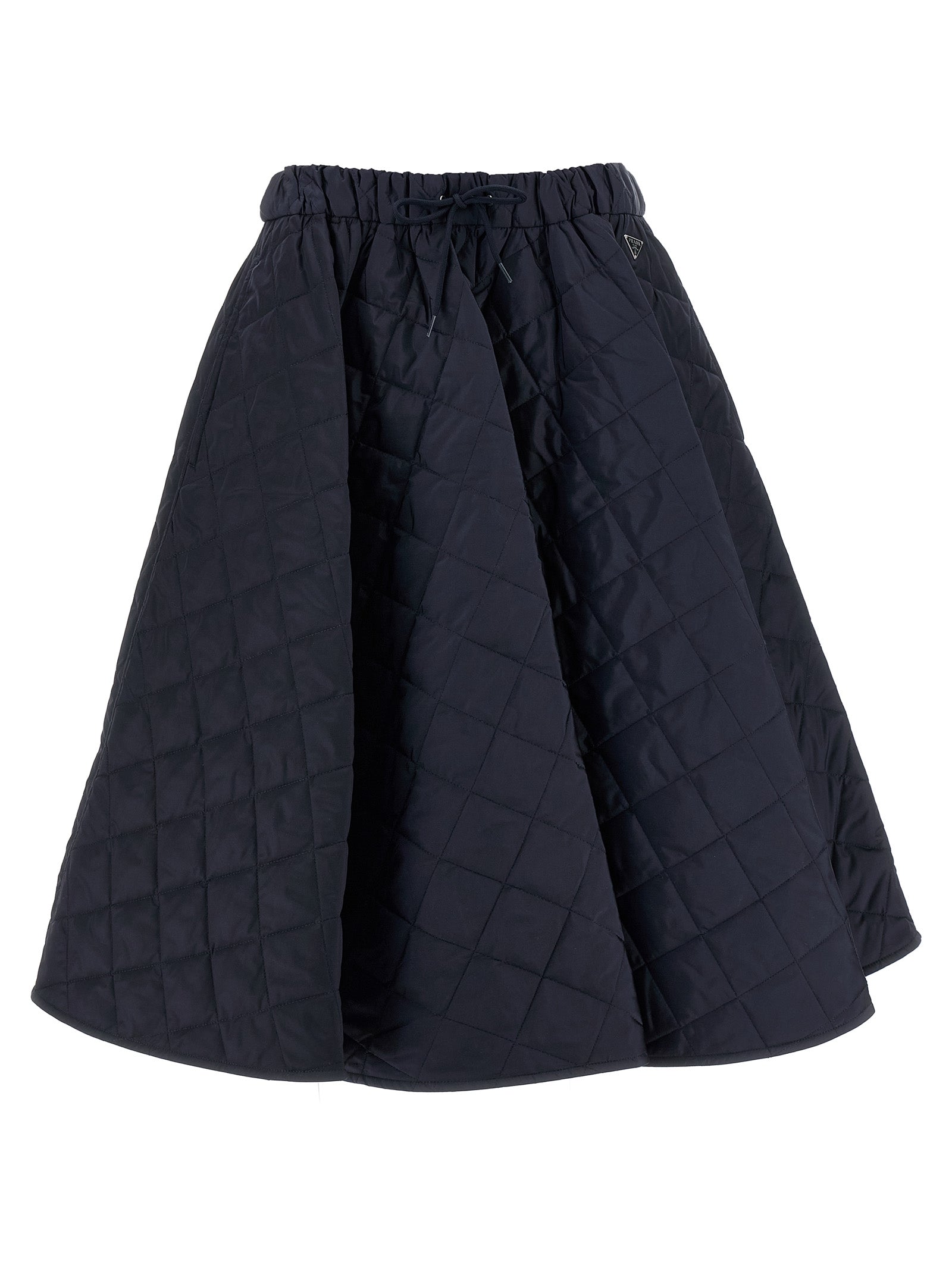 Blue Recycled Polyamide Midi Skirt