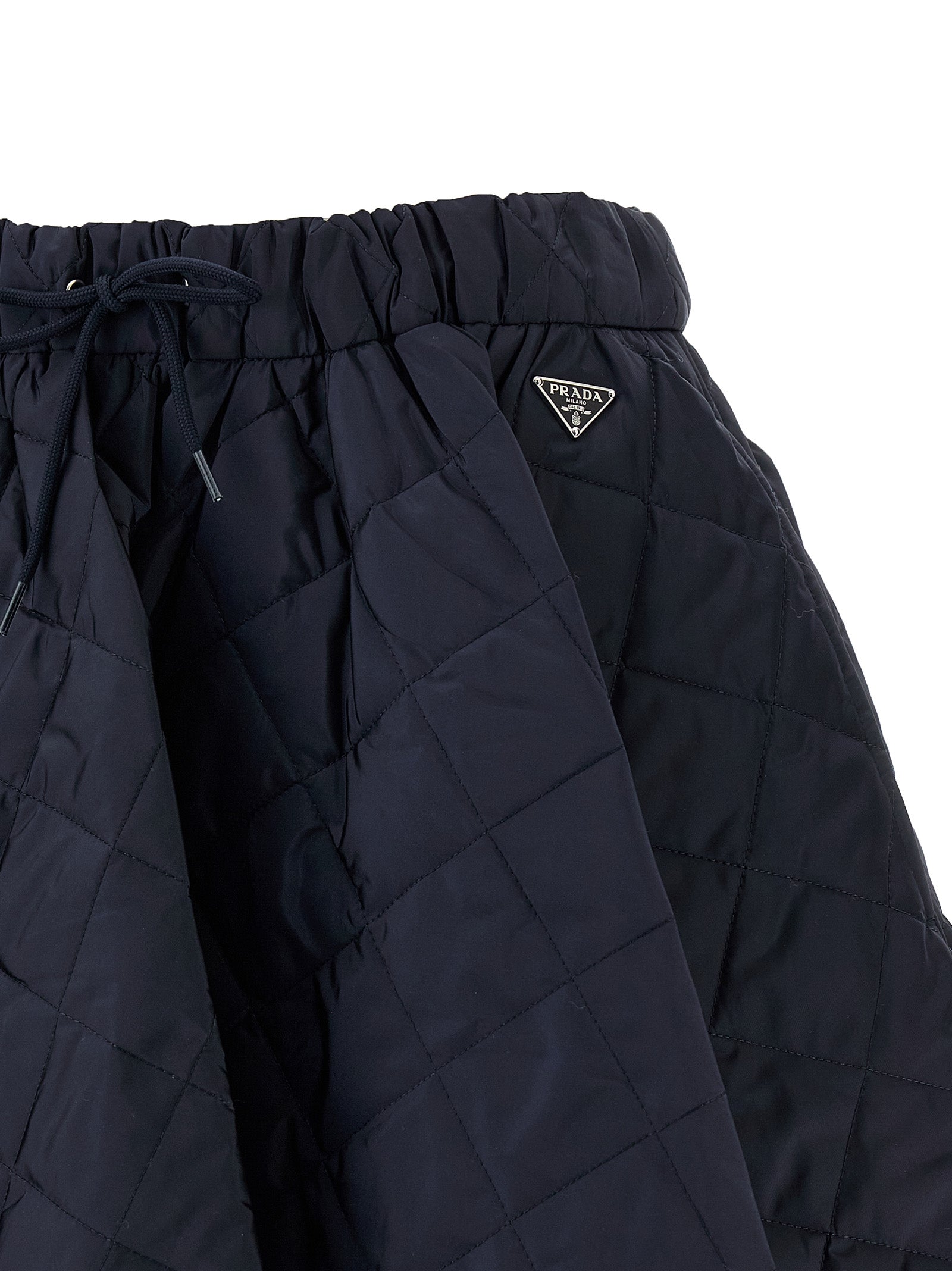 Blue Recycled Polyamide Midi Skirt