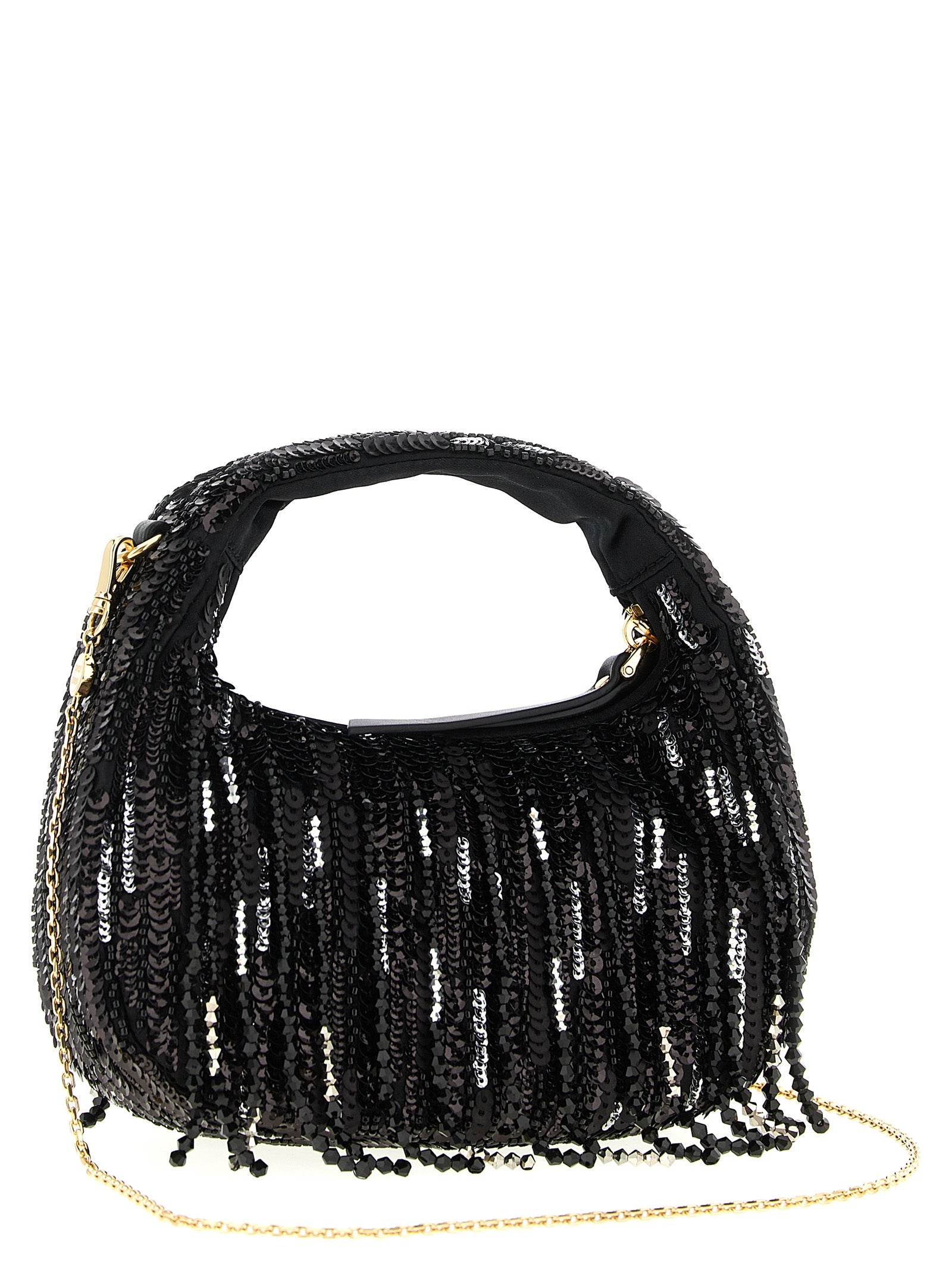 Black Polyester Handbag