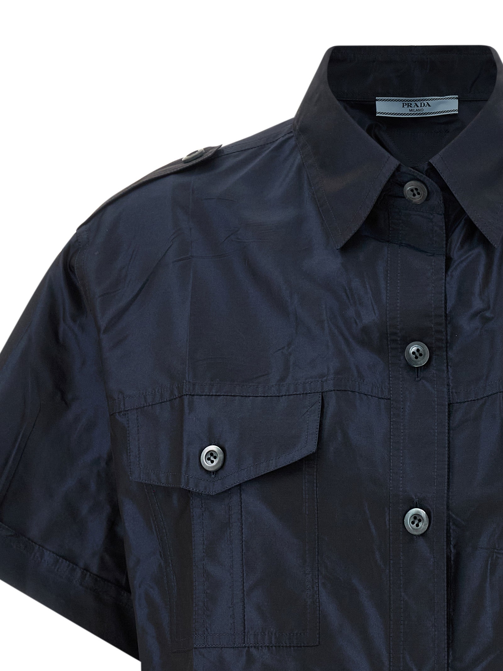 Blue Silk Blouse
