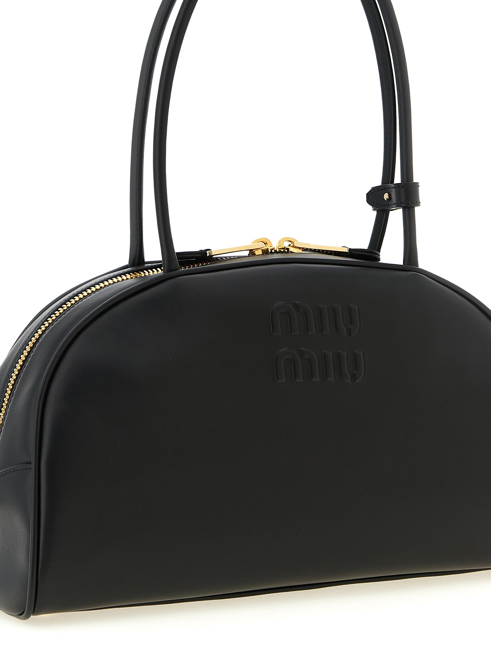 Black Calfskin Shoulder Bag