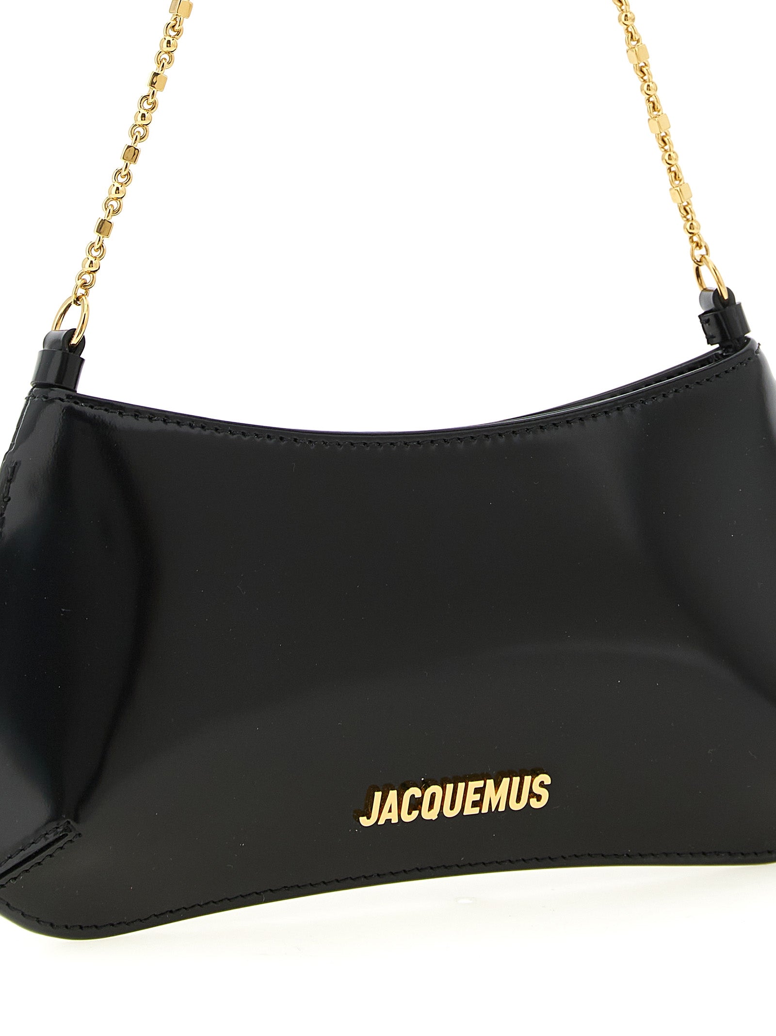 Black Calfskin Shoulder Bag