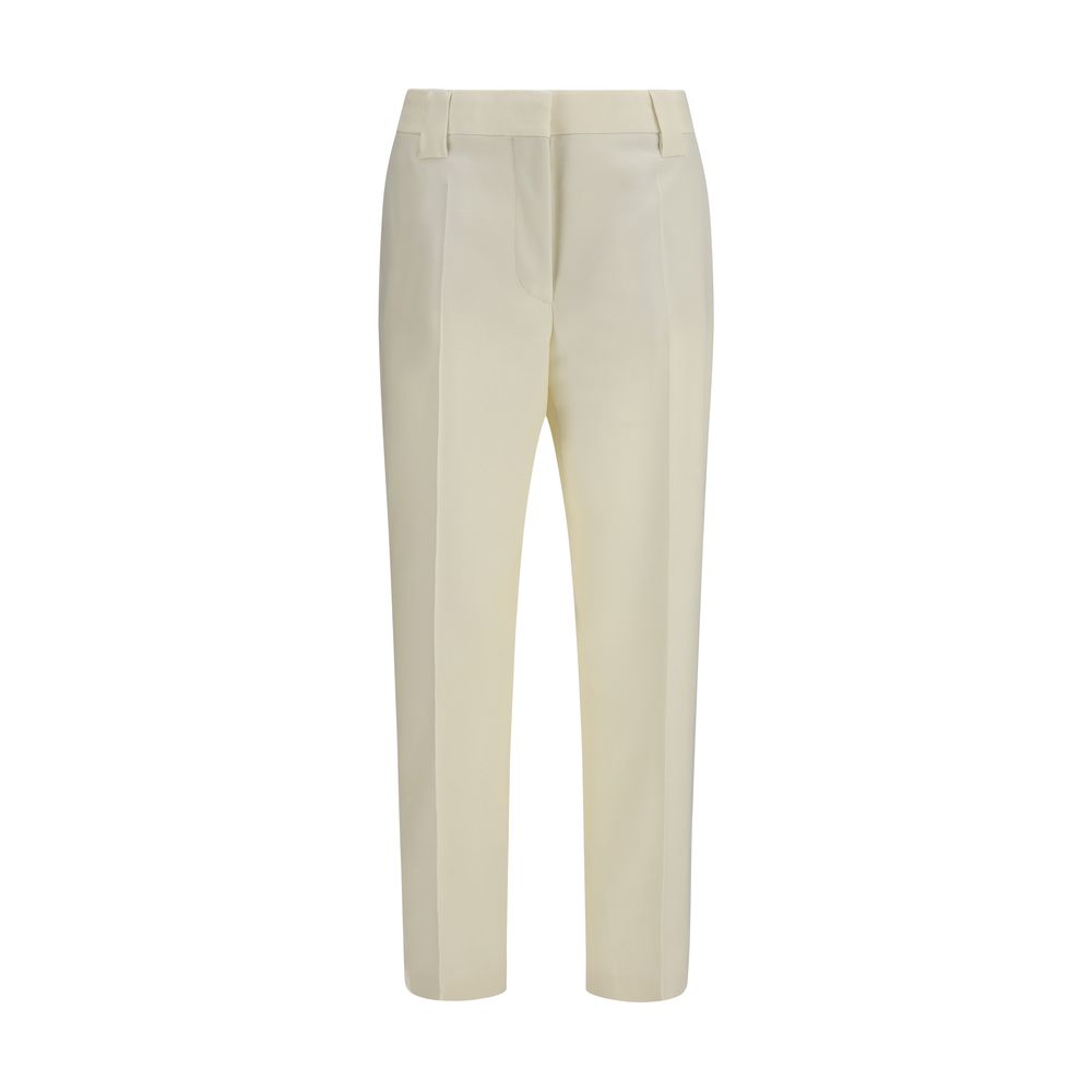 Beige Wool Oves Aries Cropped Pants