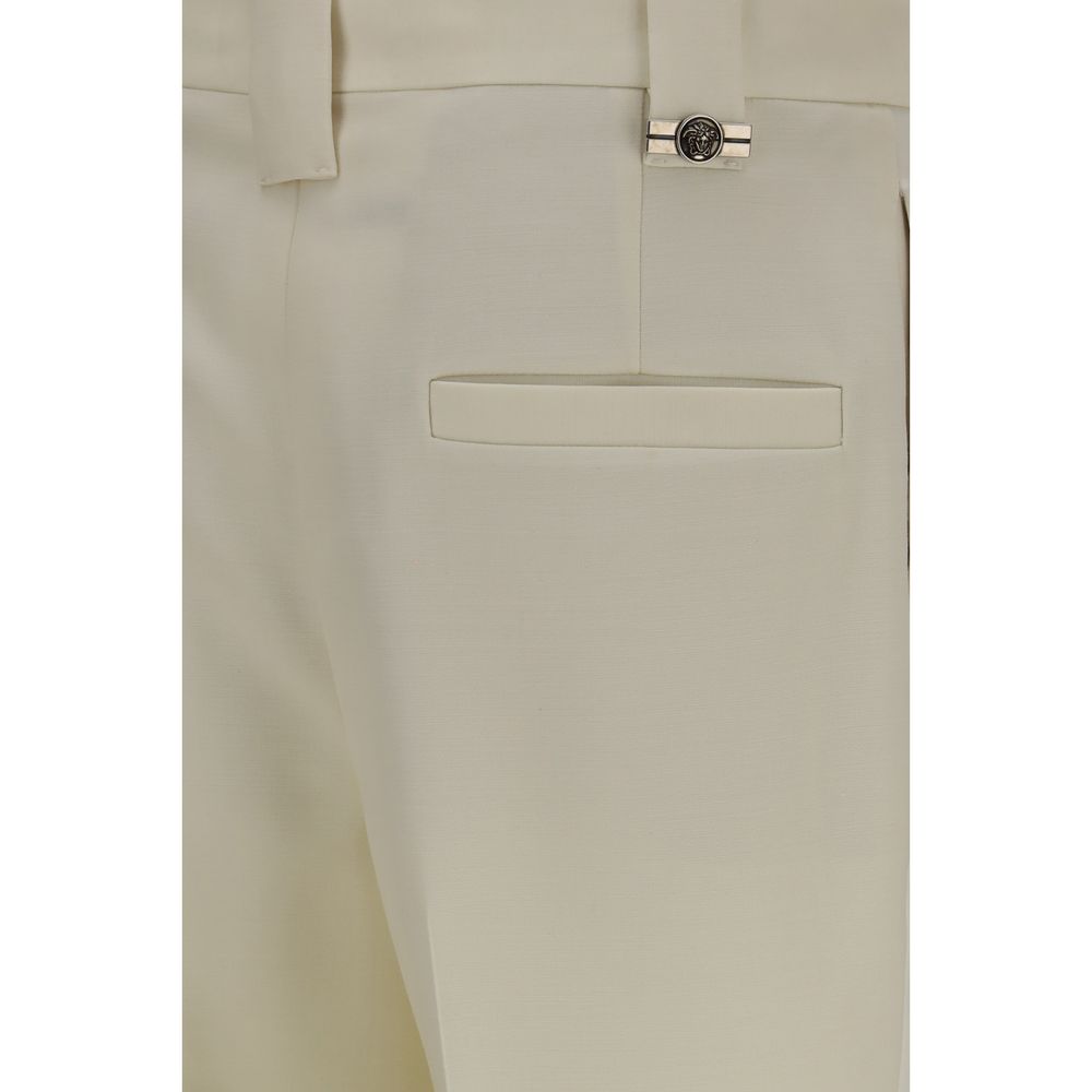 Beige Wool Oves Aries Cropped Pants