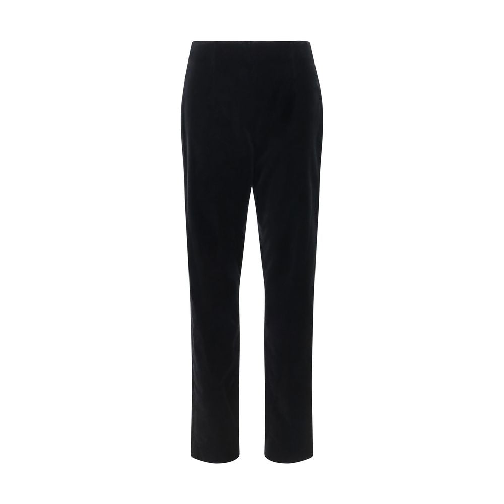 Black Cotton Casual Pants