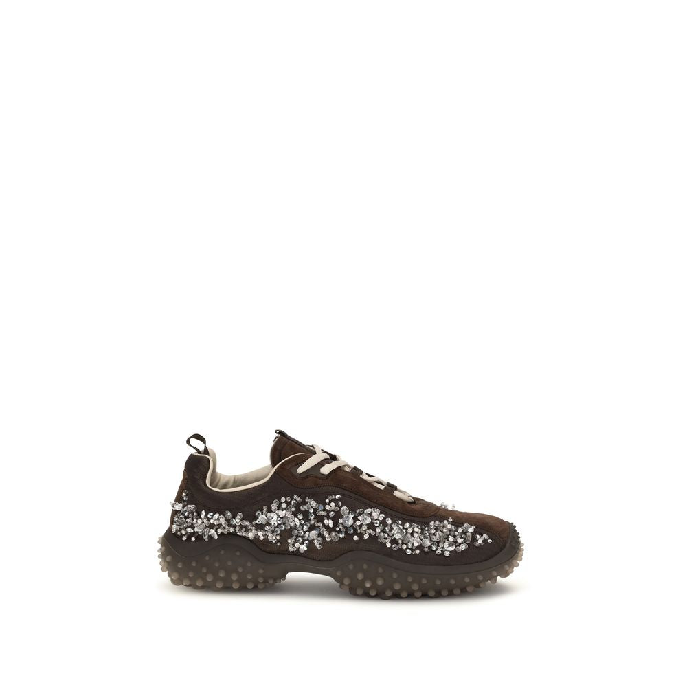 Brown Suede Leather Sneakers