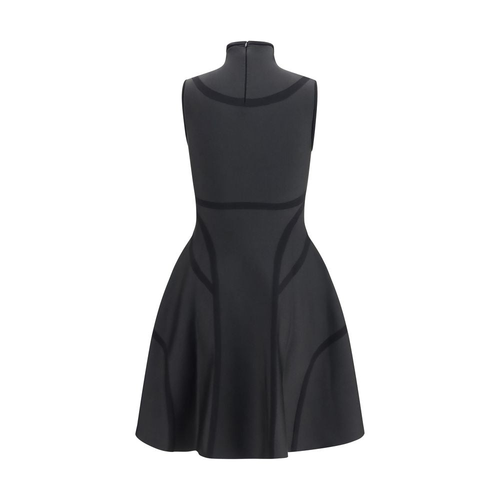 Black Polyester Cocktail Dress