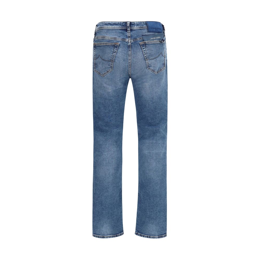 Blue Cotton Slim Fit Jeans