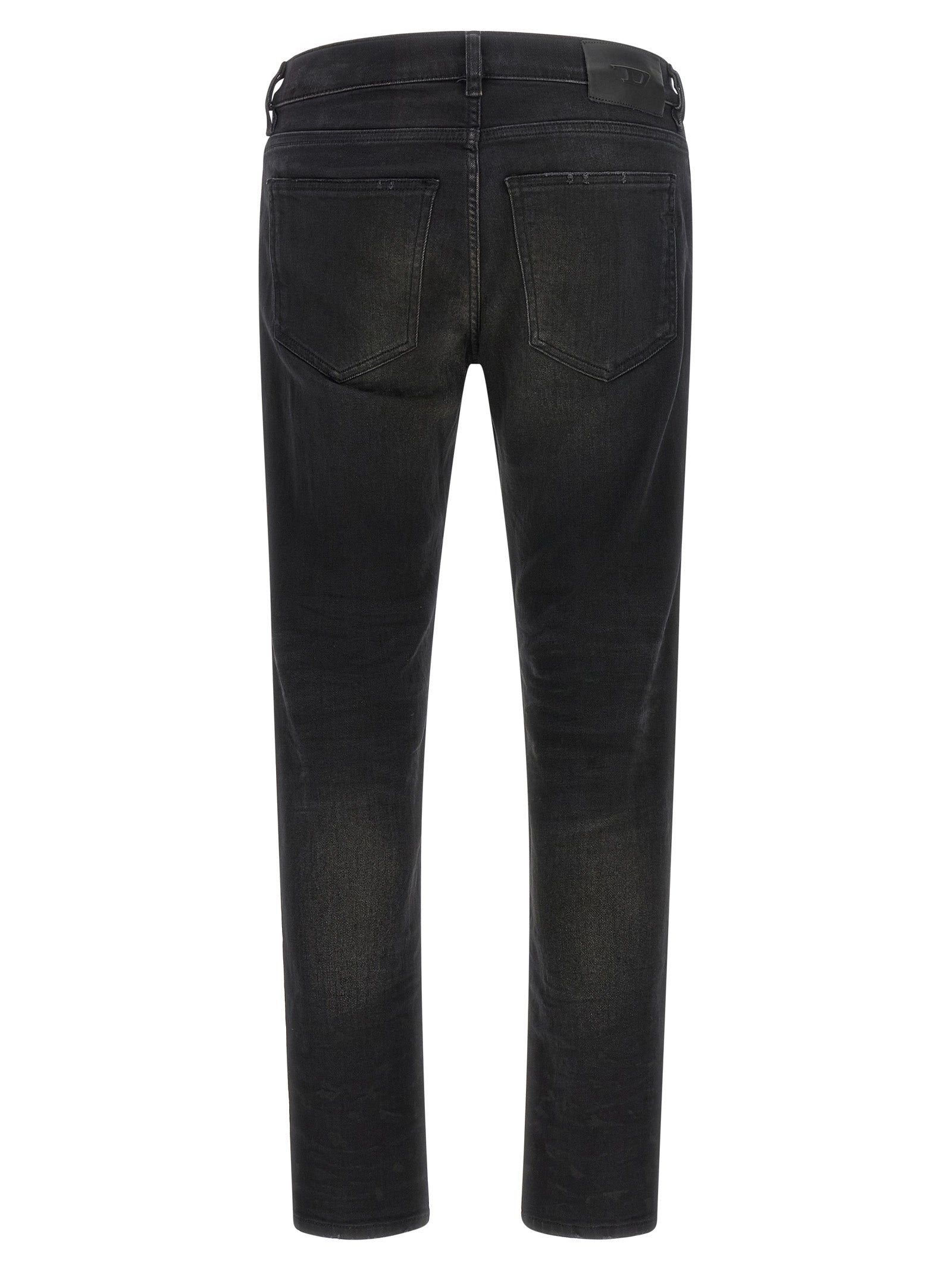 Black Cotton Tapered Jeans
