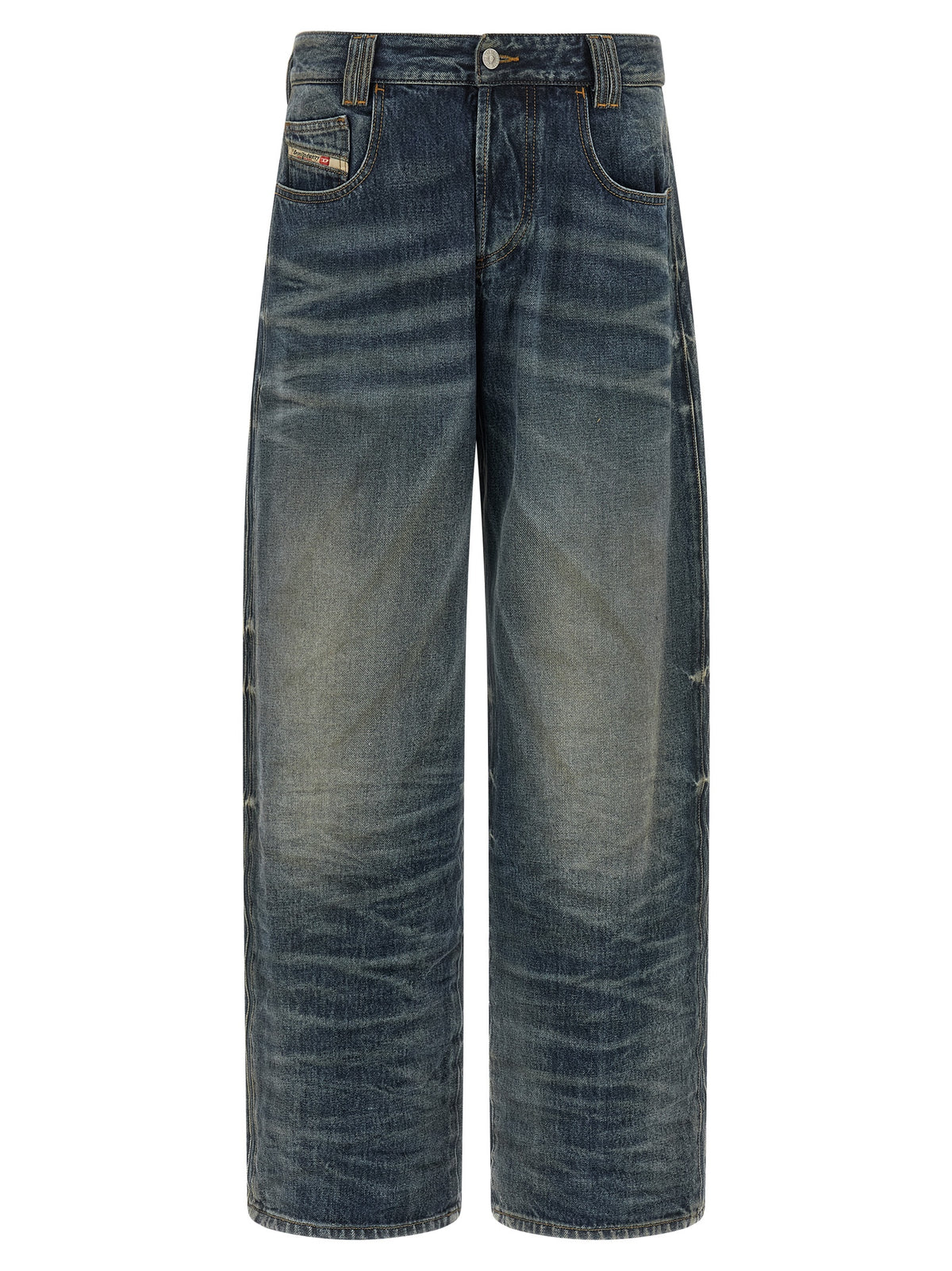 Blue Cotton Relaxed Fit Jeans