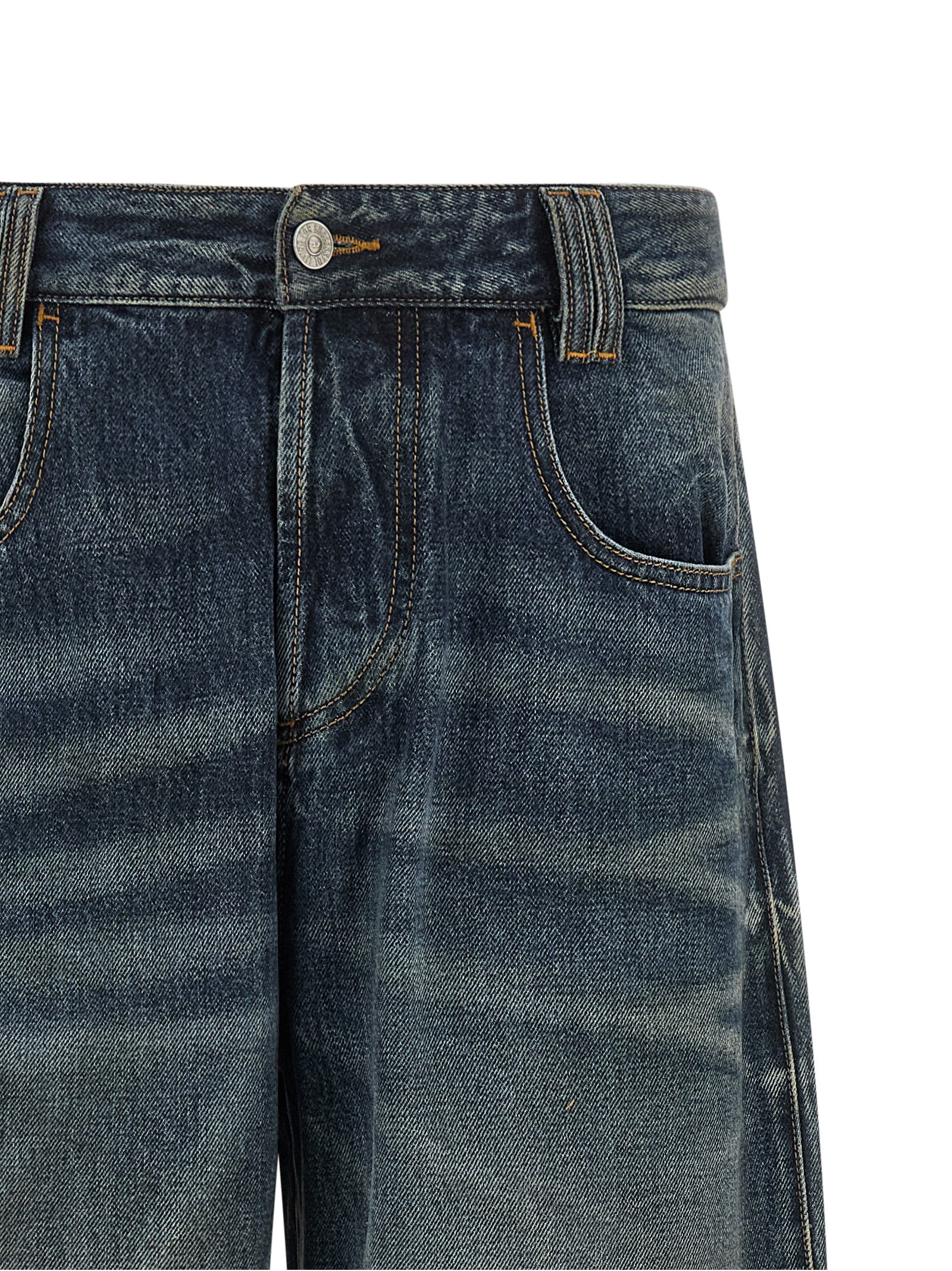 Blue Cotton Relaxed Fit Jeans
