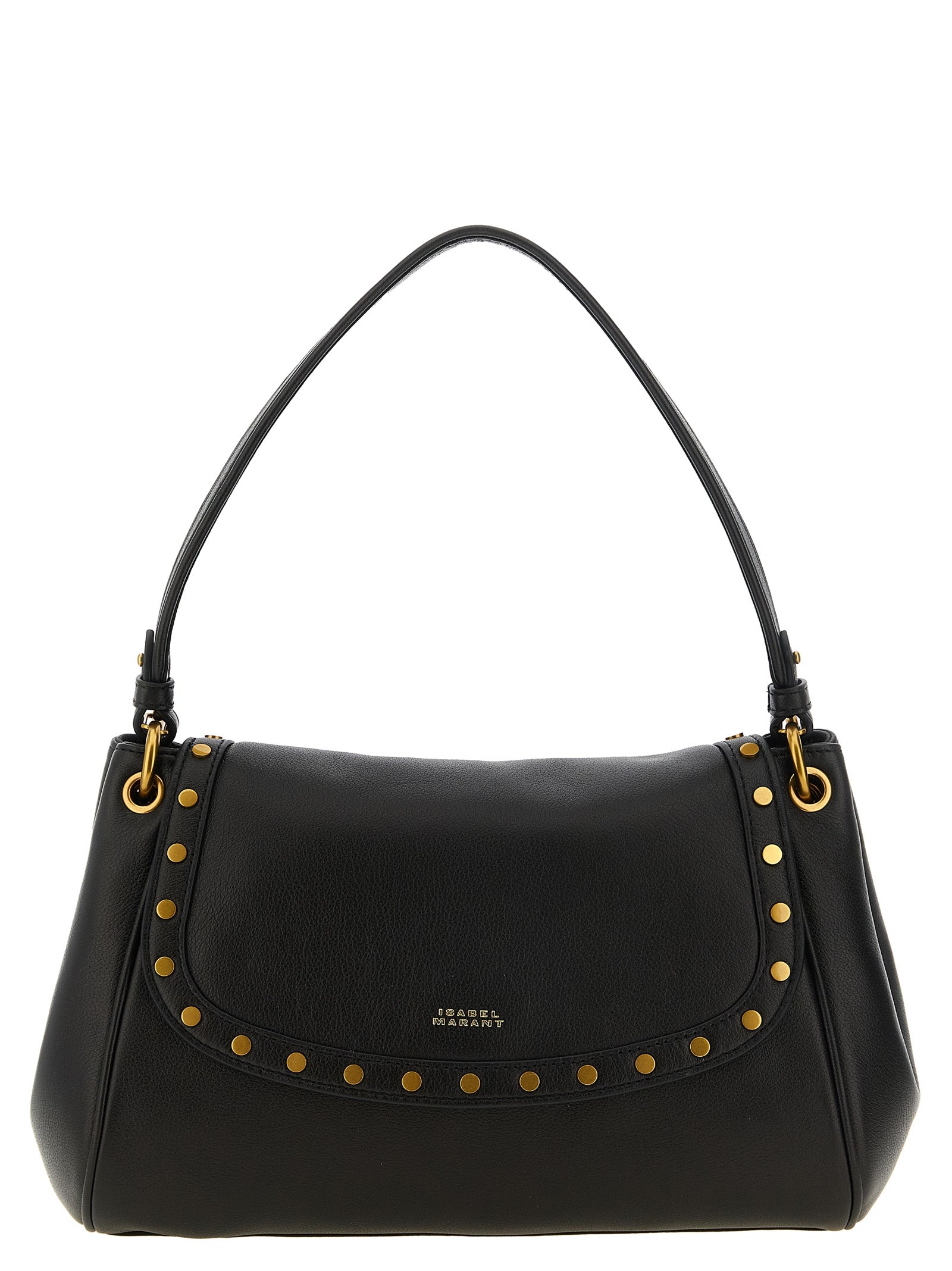 Black Lamb Leather Shoulder Bag