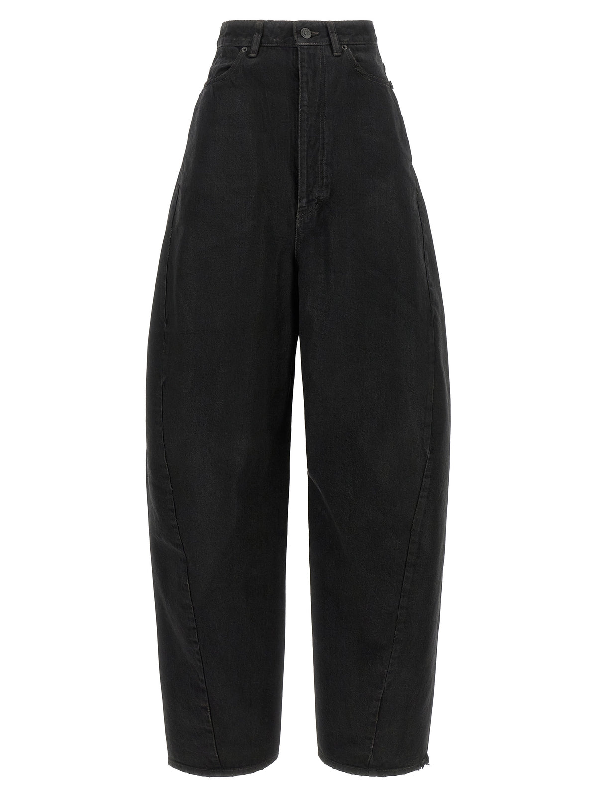 Black Cotton High-Waisted Jean