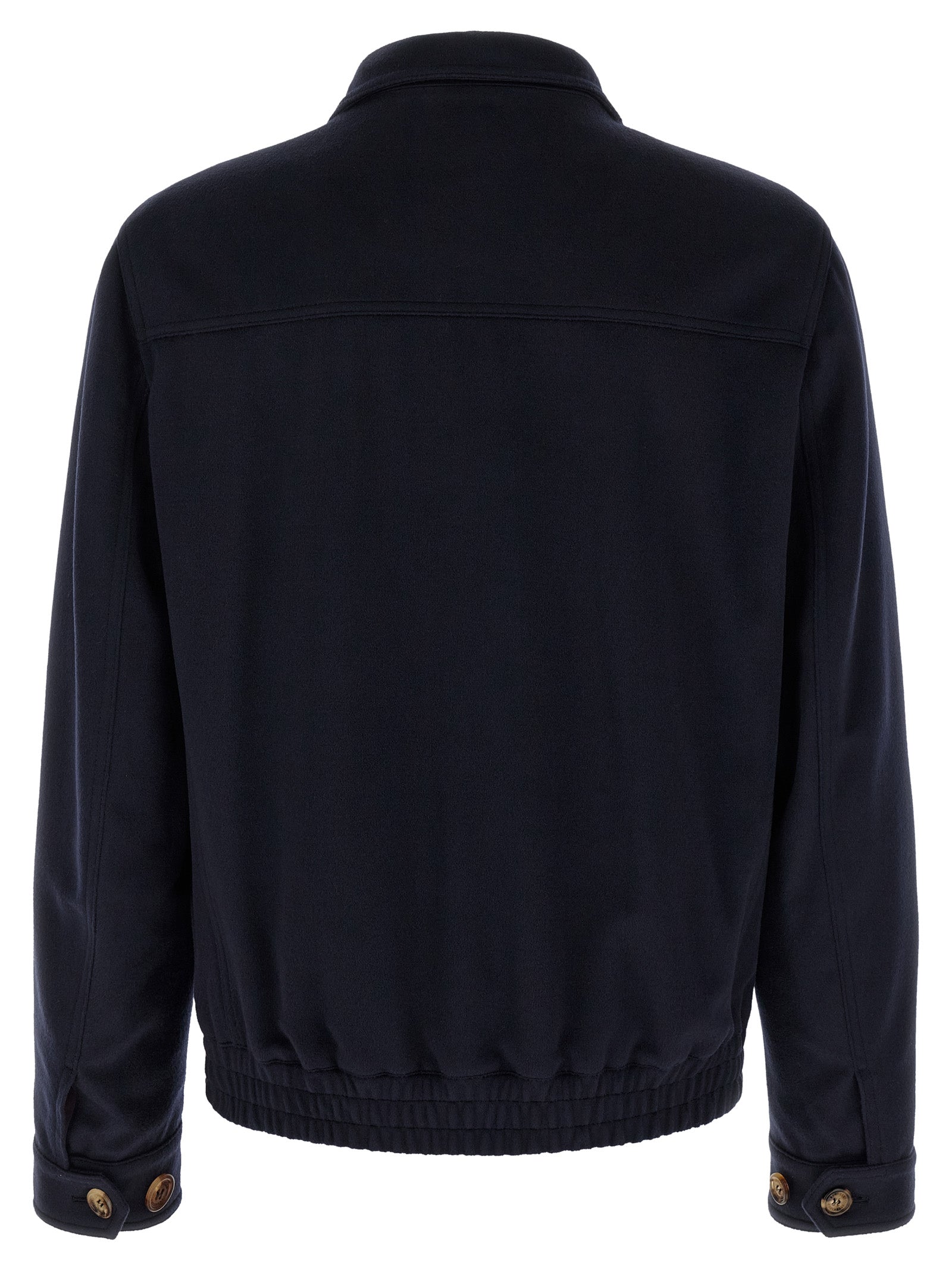 Blue Virgin Wool Bomber