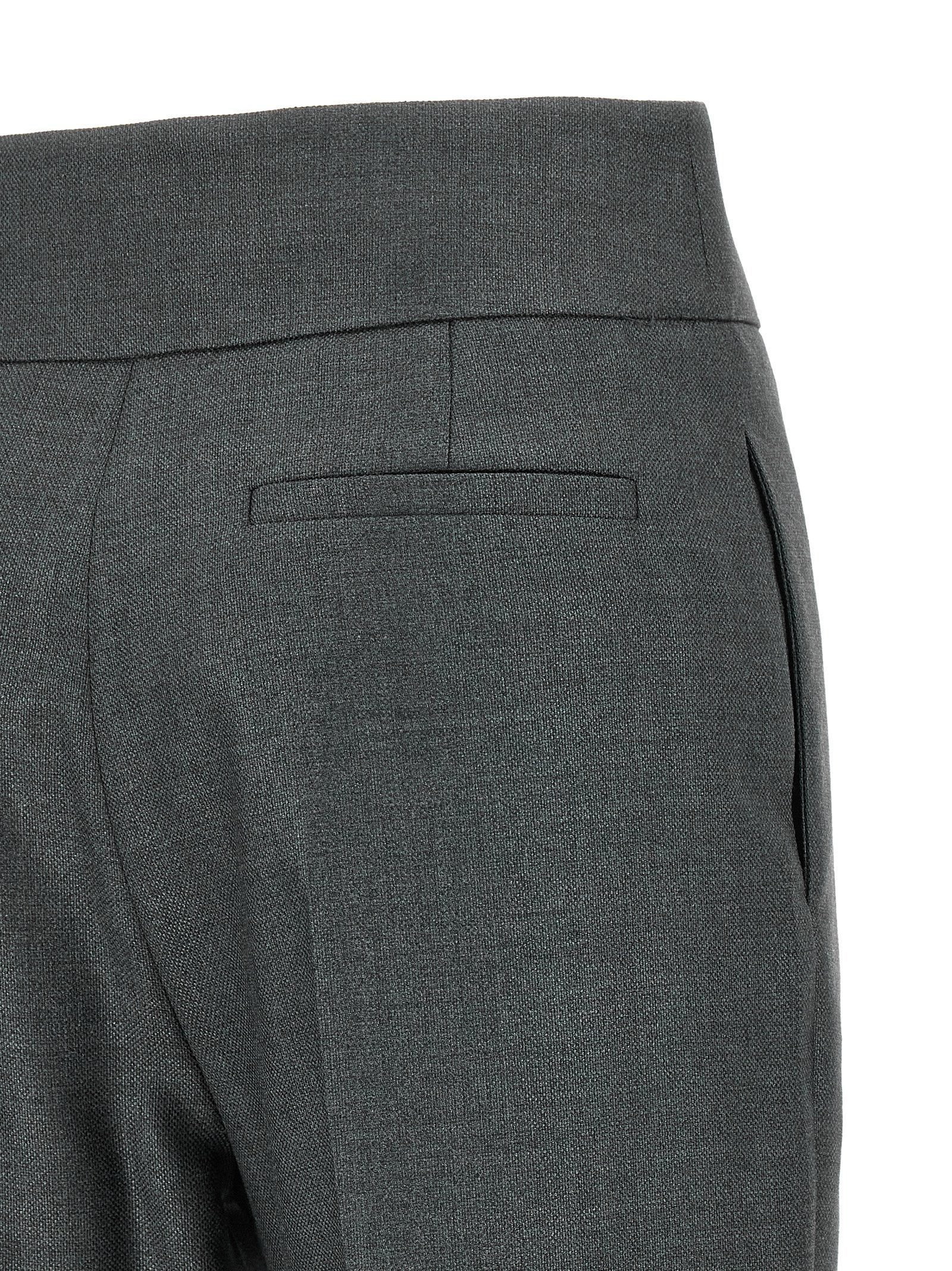 Gray Virgin Wool Dress Pants