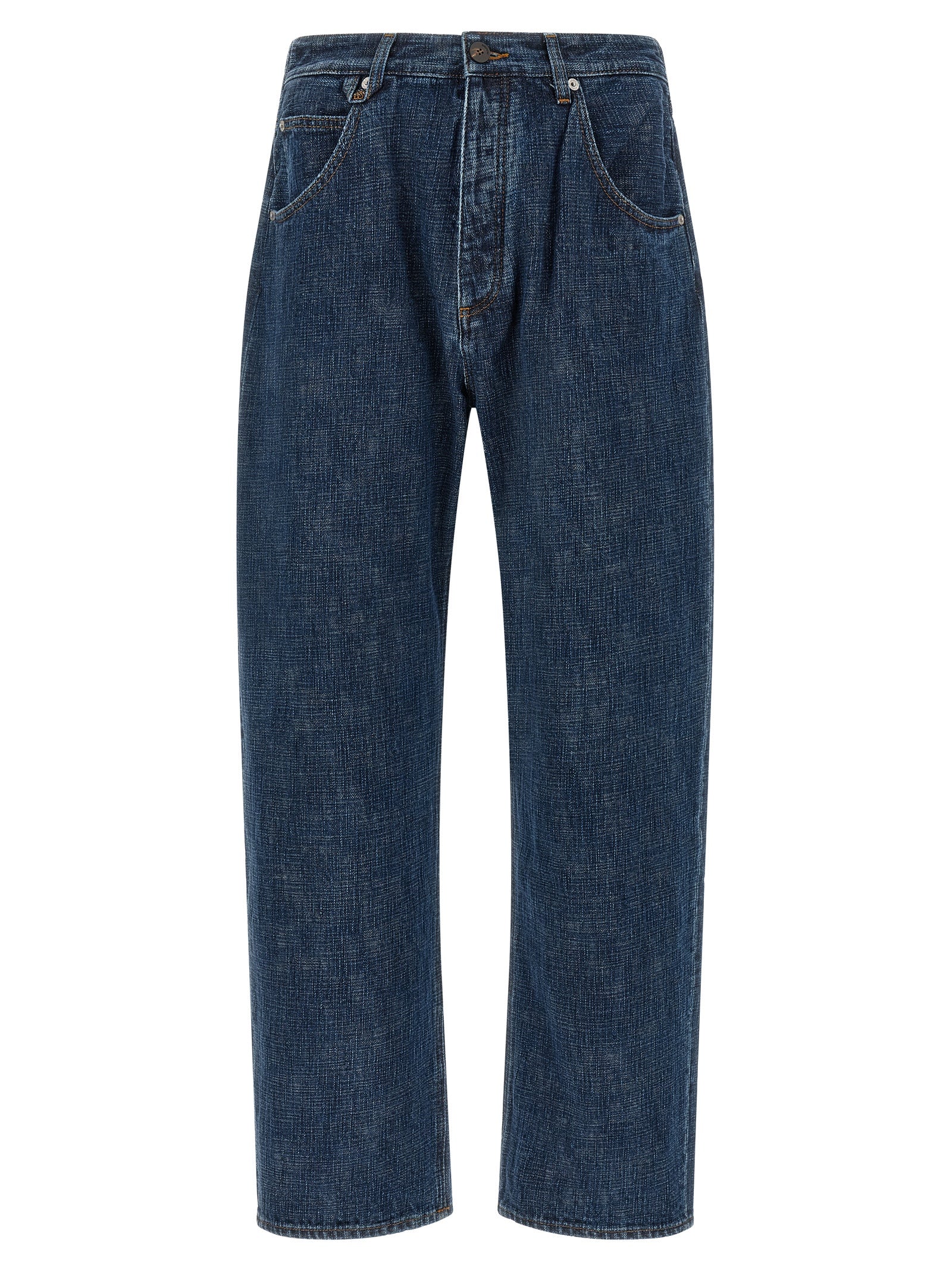 Blue Organic Cotton Relaxed Fit Jeans