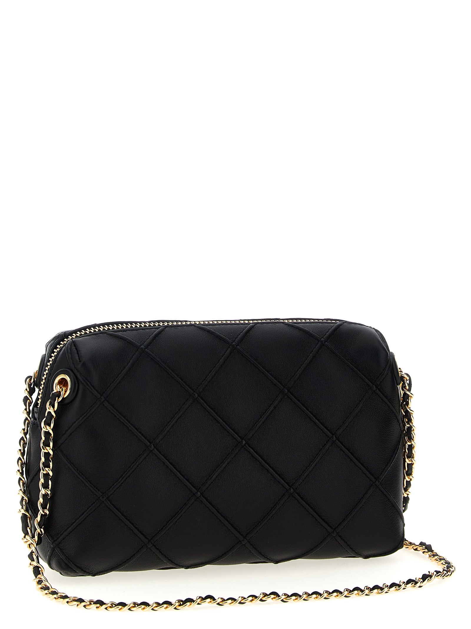 Black Lamb Leather Crossbody Bag