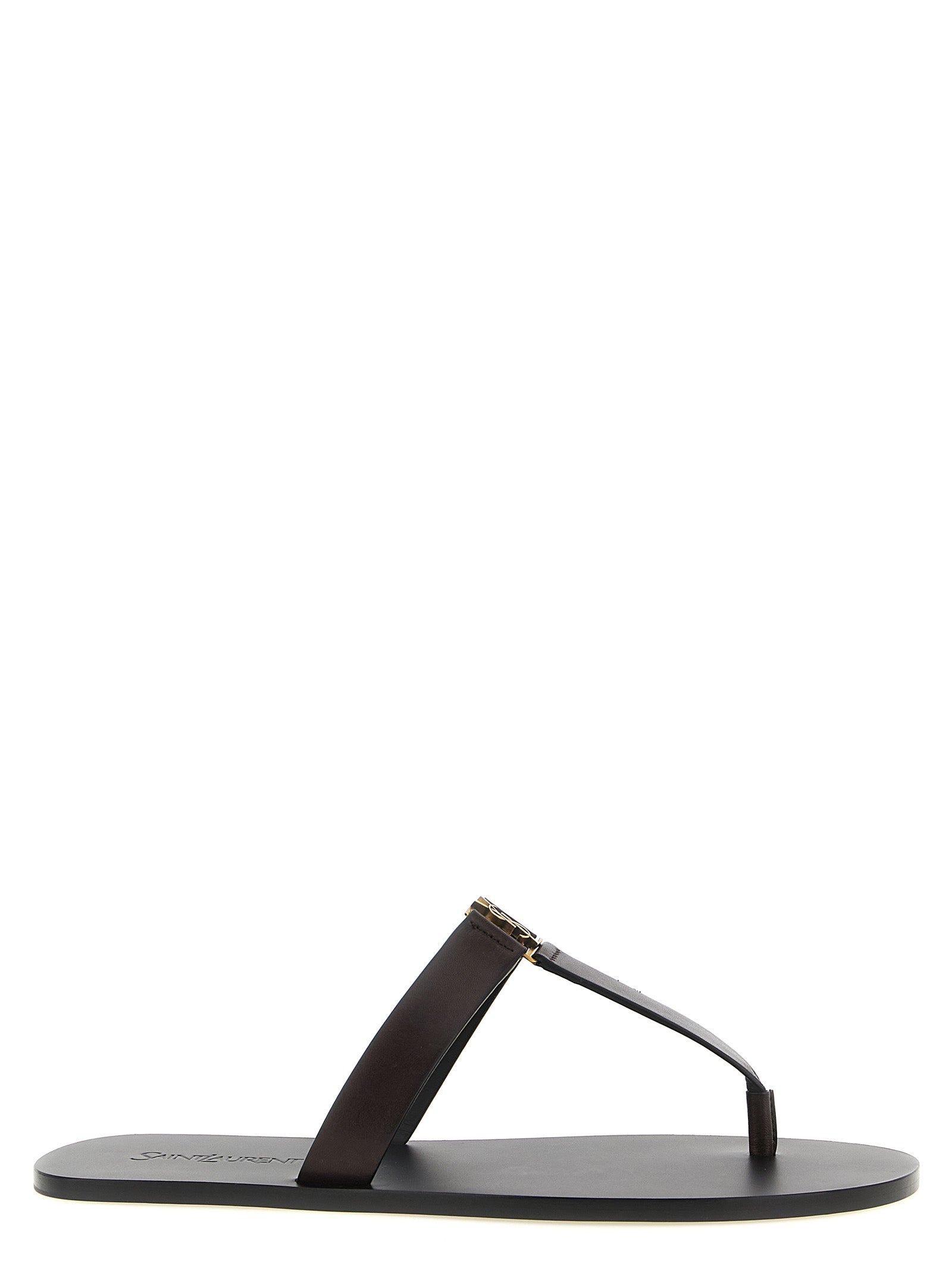 Brown Calfskin Slides