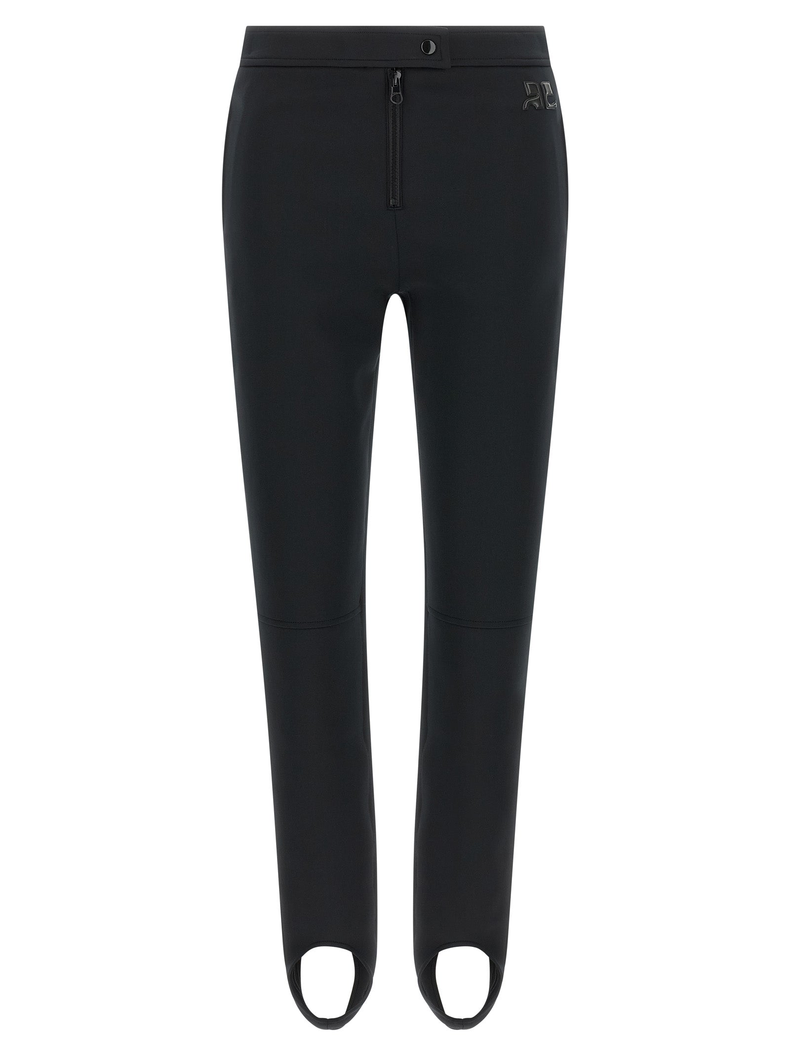Black Polyester Casual Pants