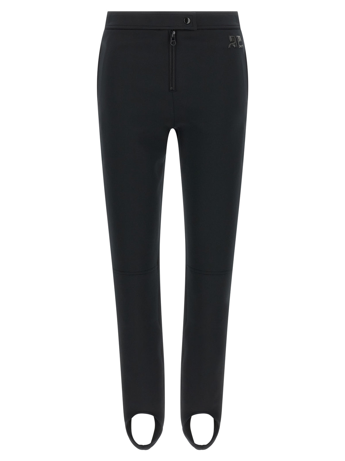 Black Polyester Casual Pants