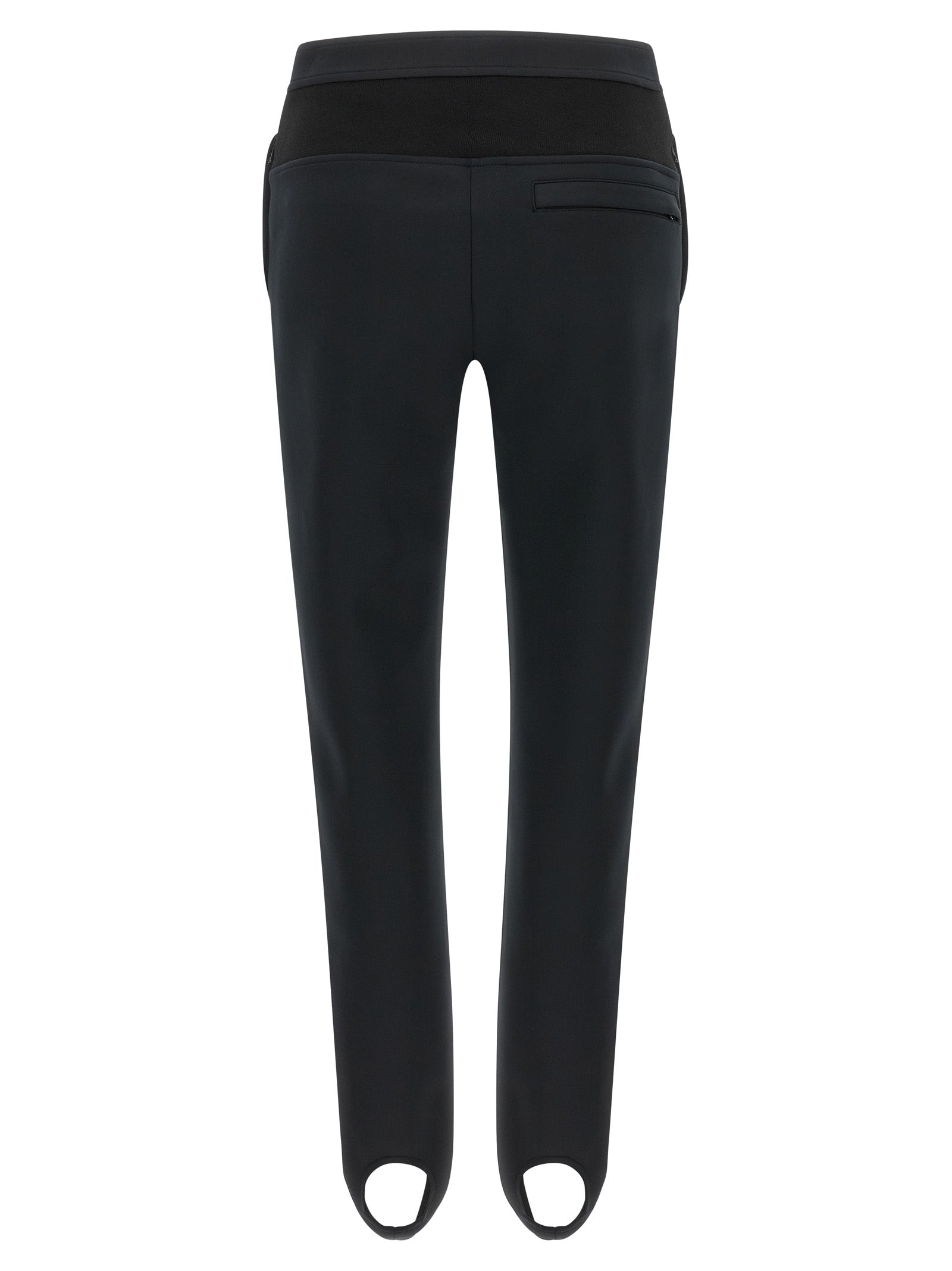 Black Polyester Casual Pants