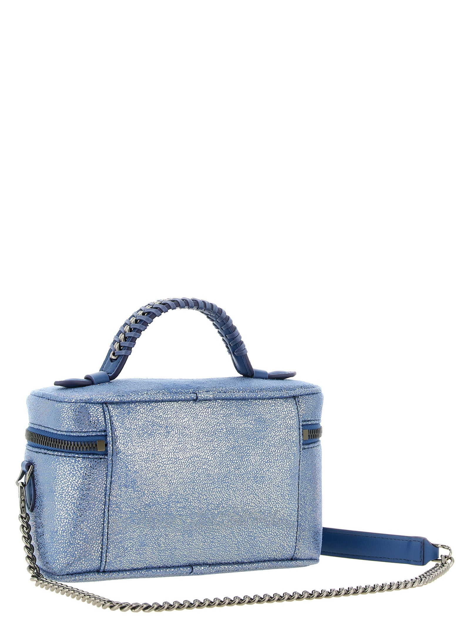 Blue Polyester Crossbody Bag