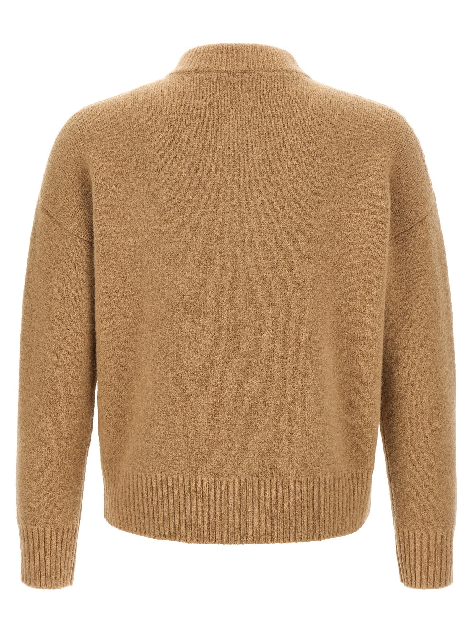 Beige Alpaca Leather Cardigan