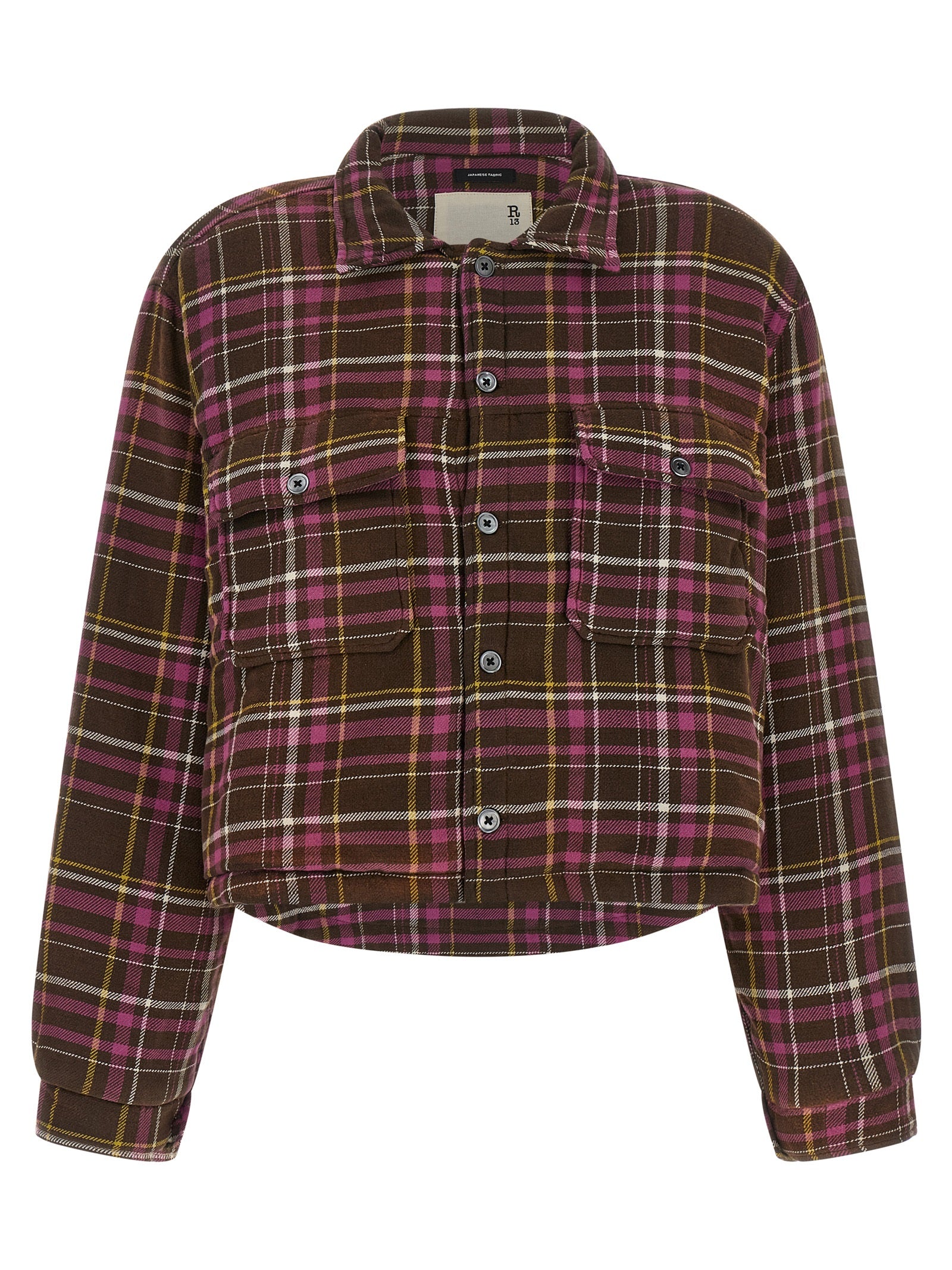 Brown Cotton Shell Jacket
