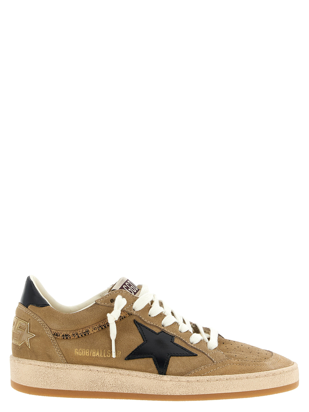 Beige Cowhide Low Top Sneakers