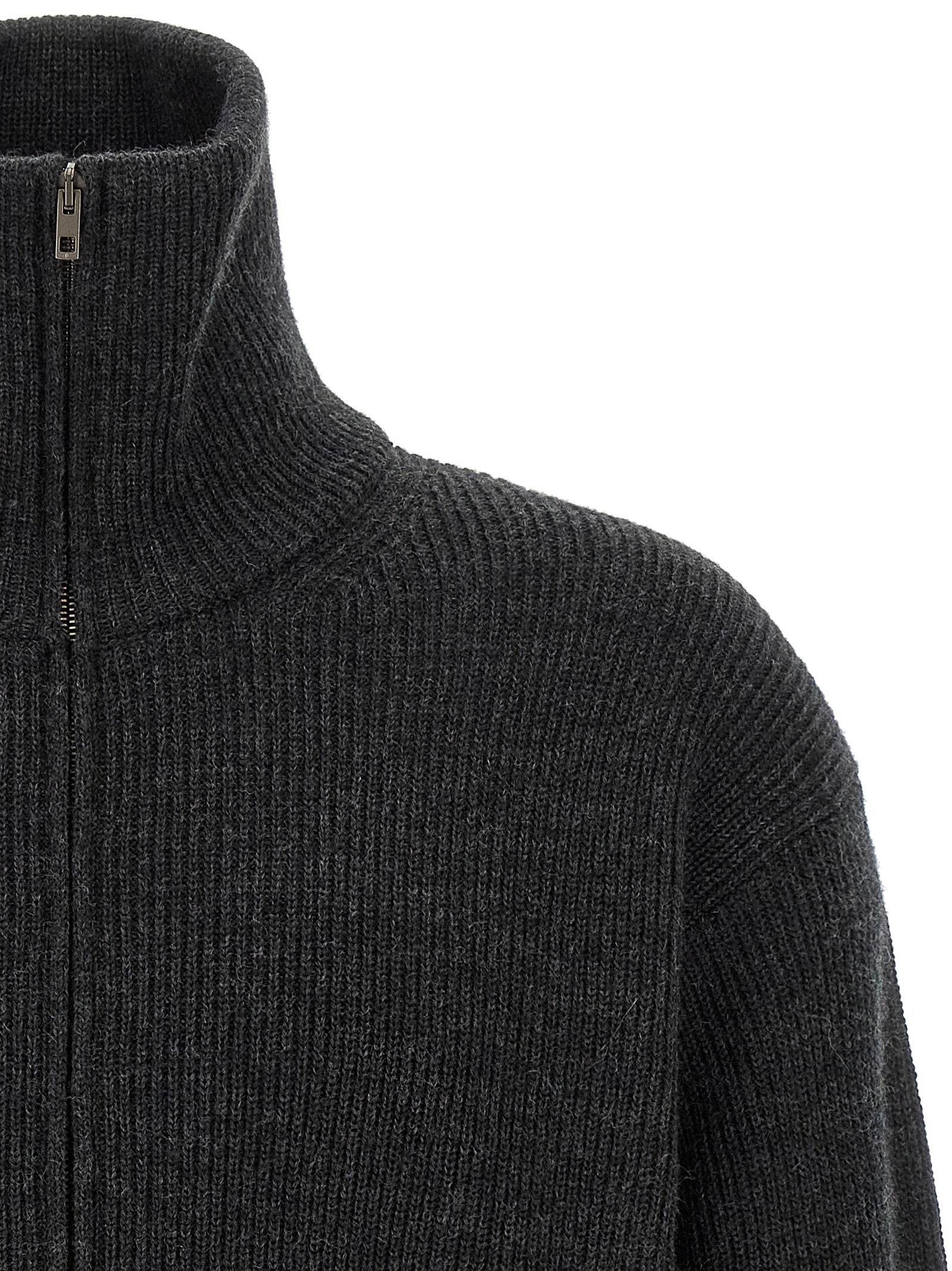 Gray Wool Cardigan