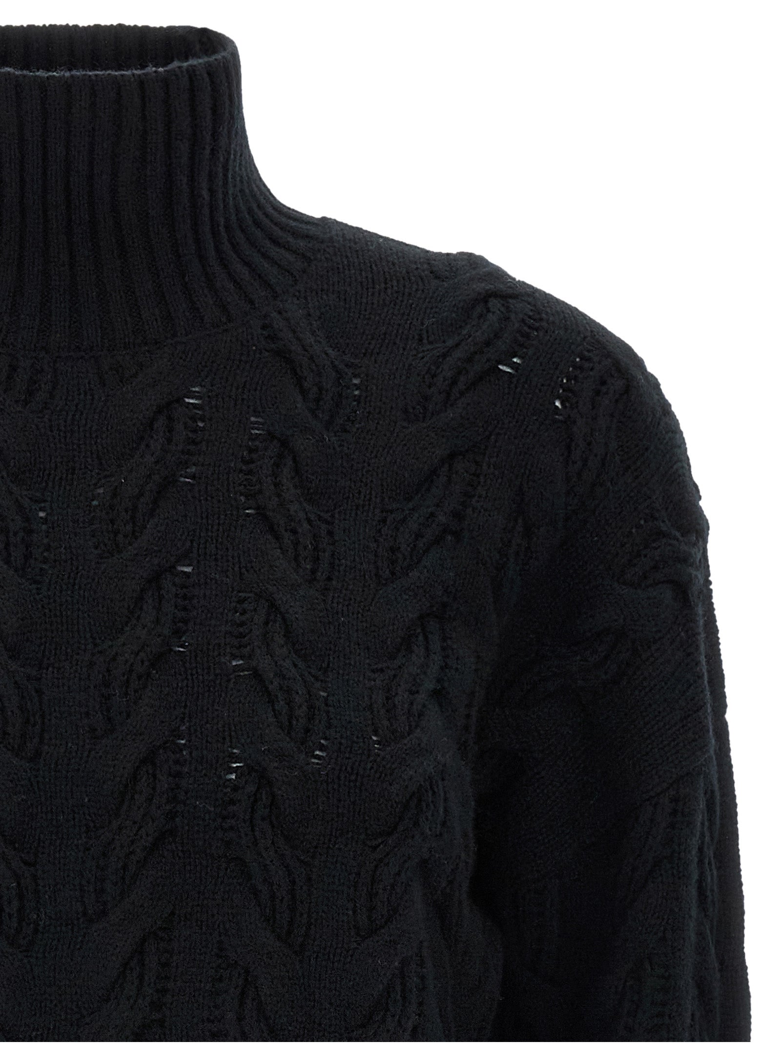 Black Wool Cardigan