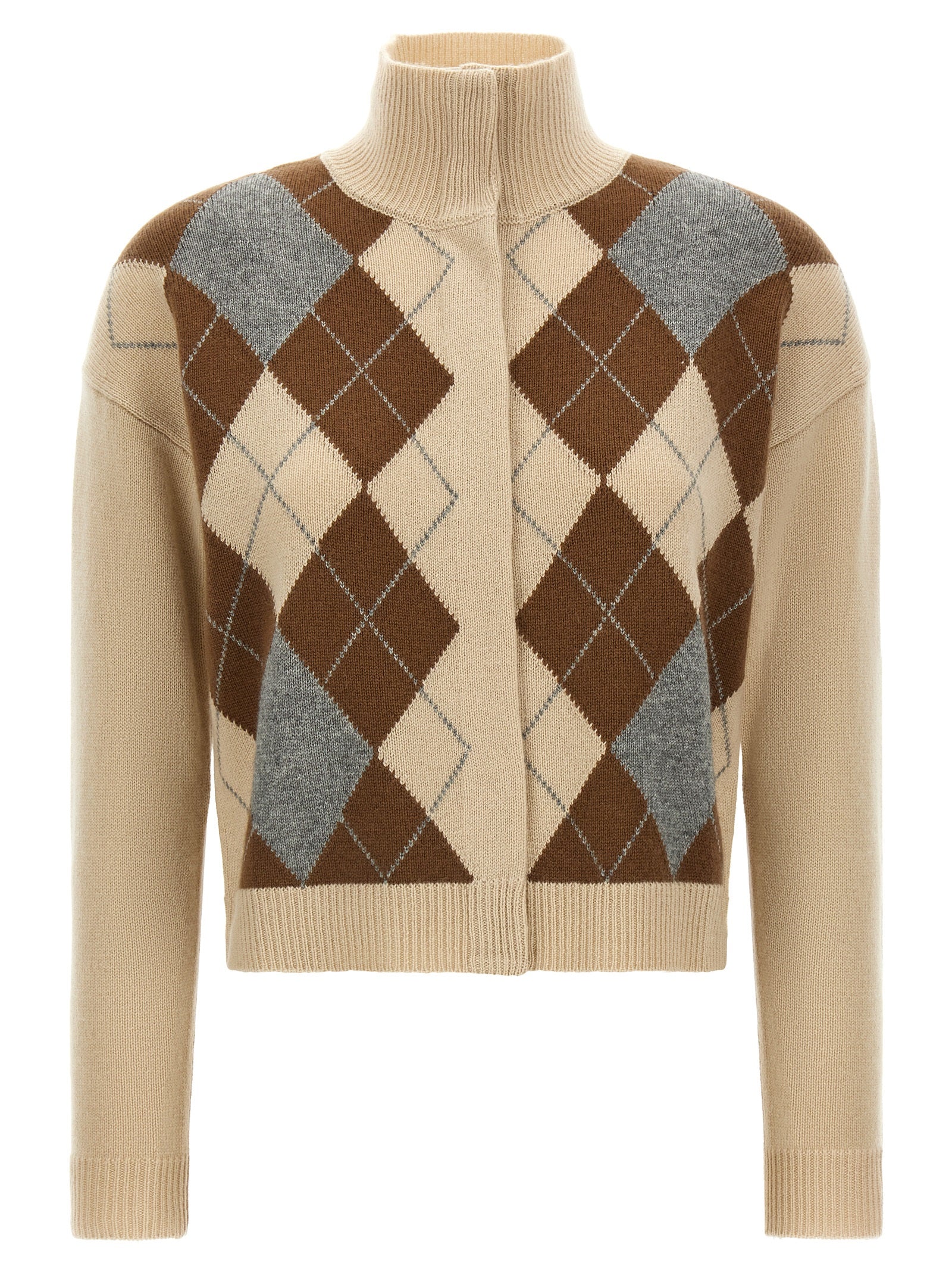 Beige Wool Cardigan