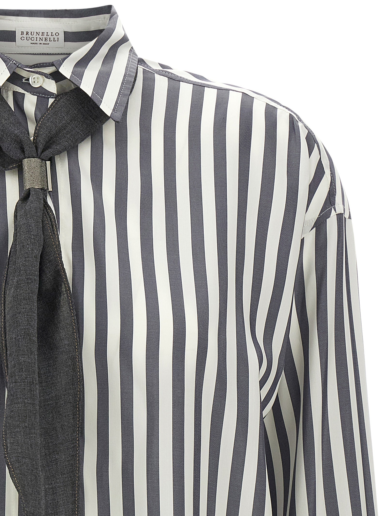 Gray Silk Blouse