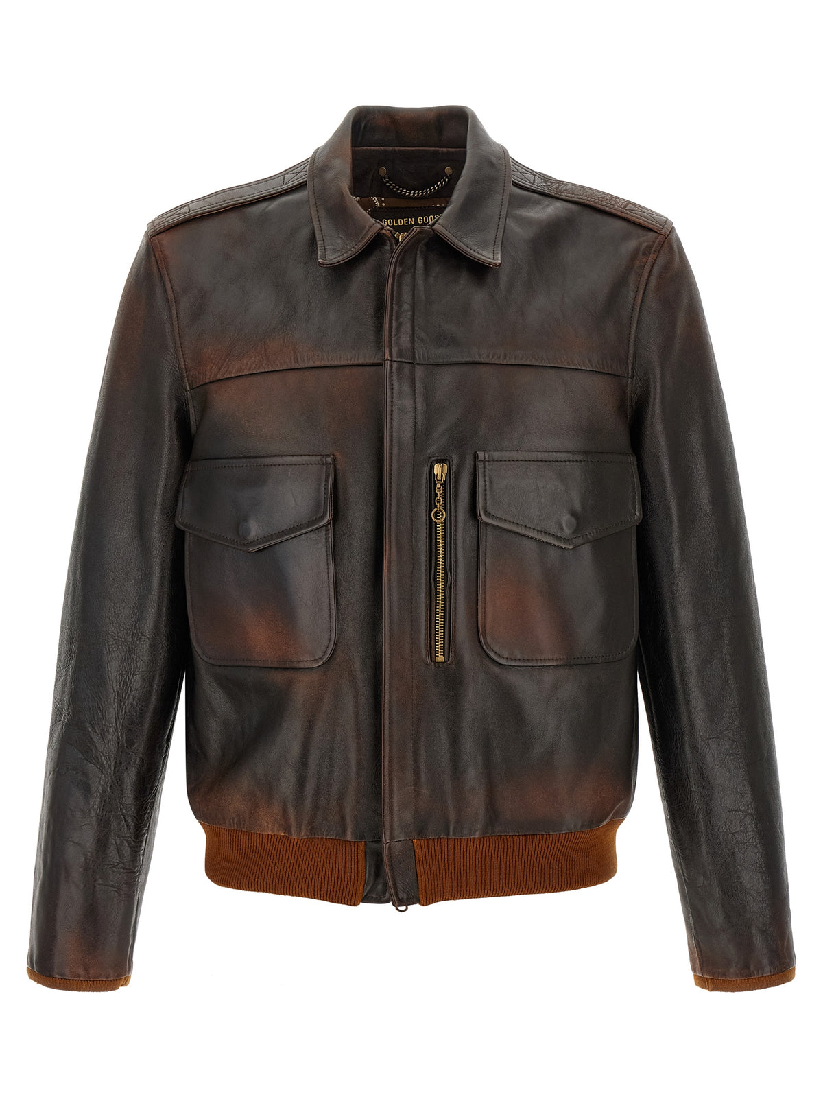 Brown Cowhide Leather Jacket