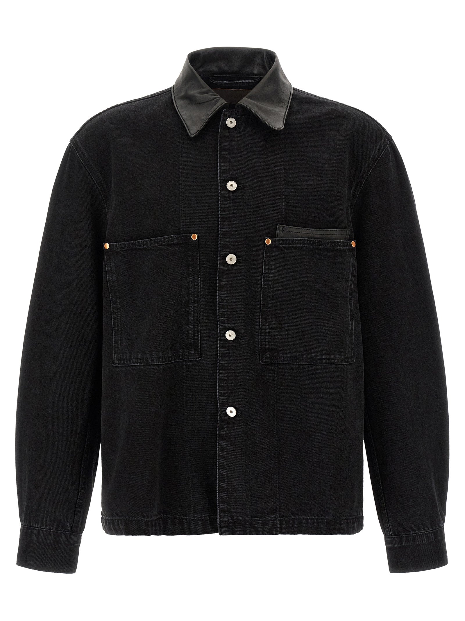 Black Cotton Denim Jacket