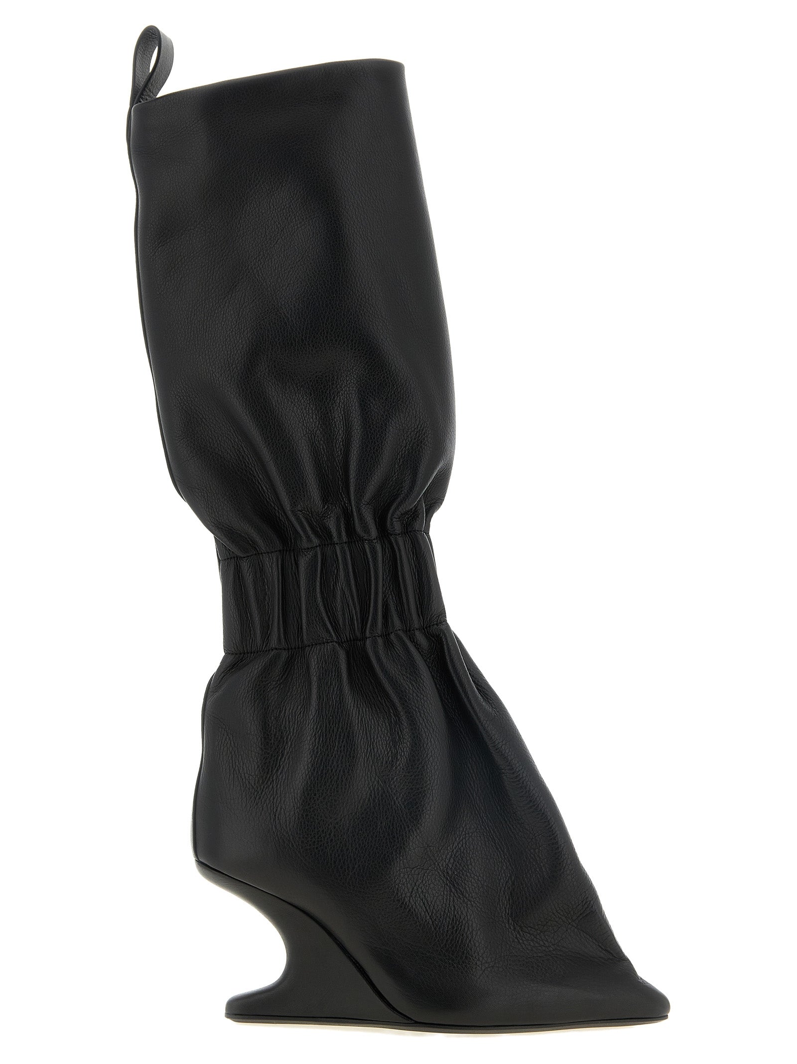 Black Calfskin Over The Knee