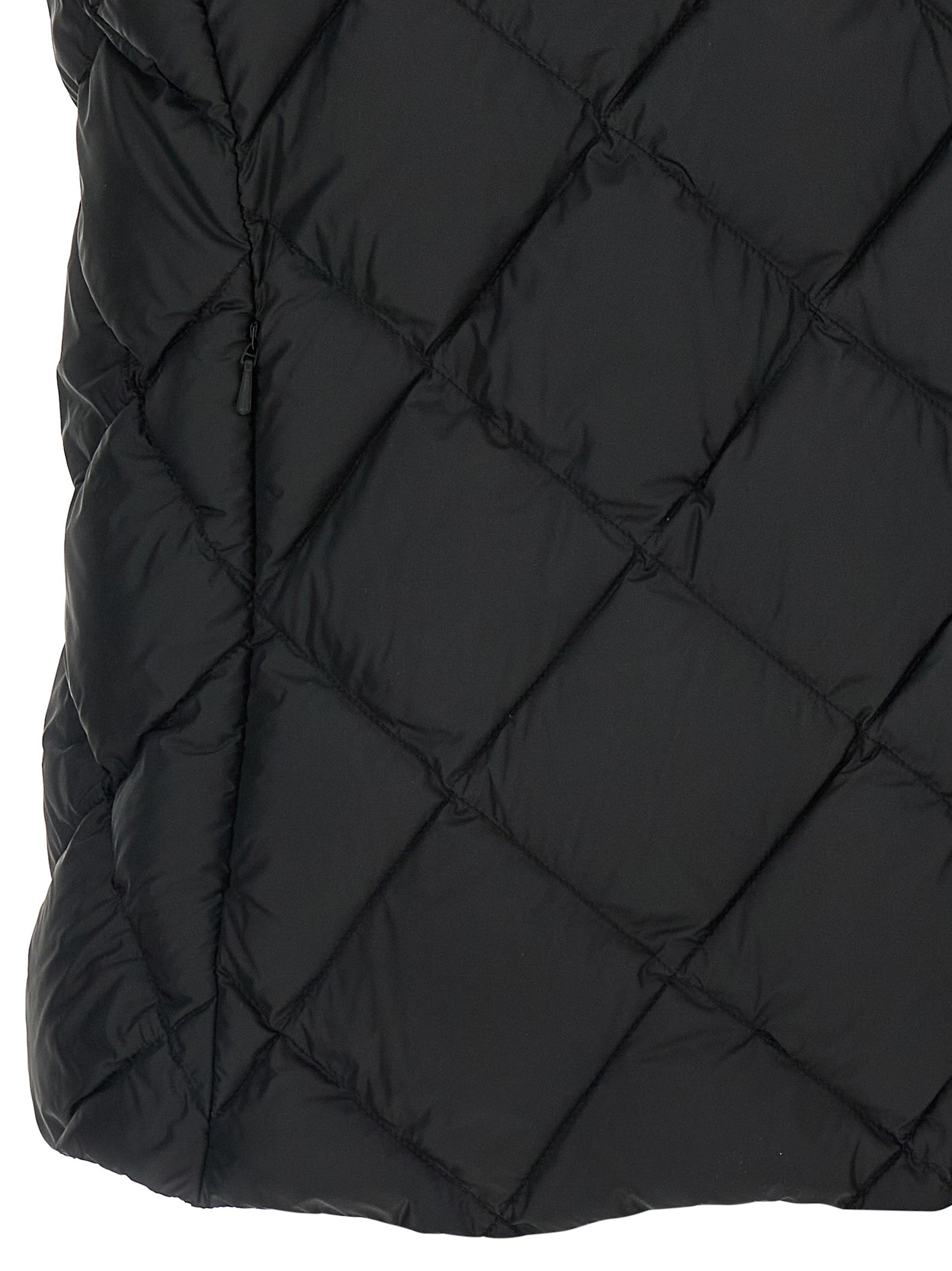 Black Polyester Sleeveless Jacket