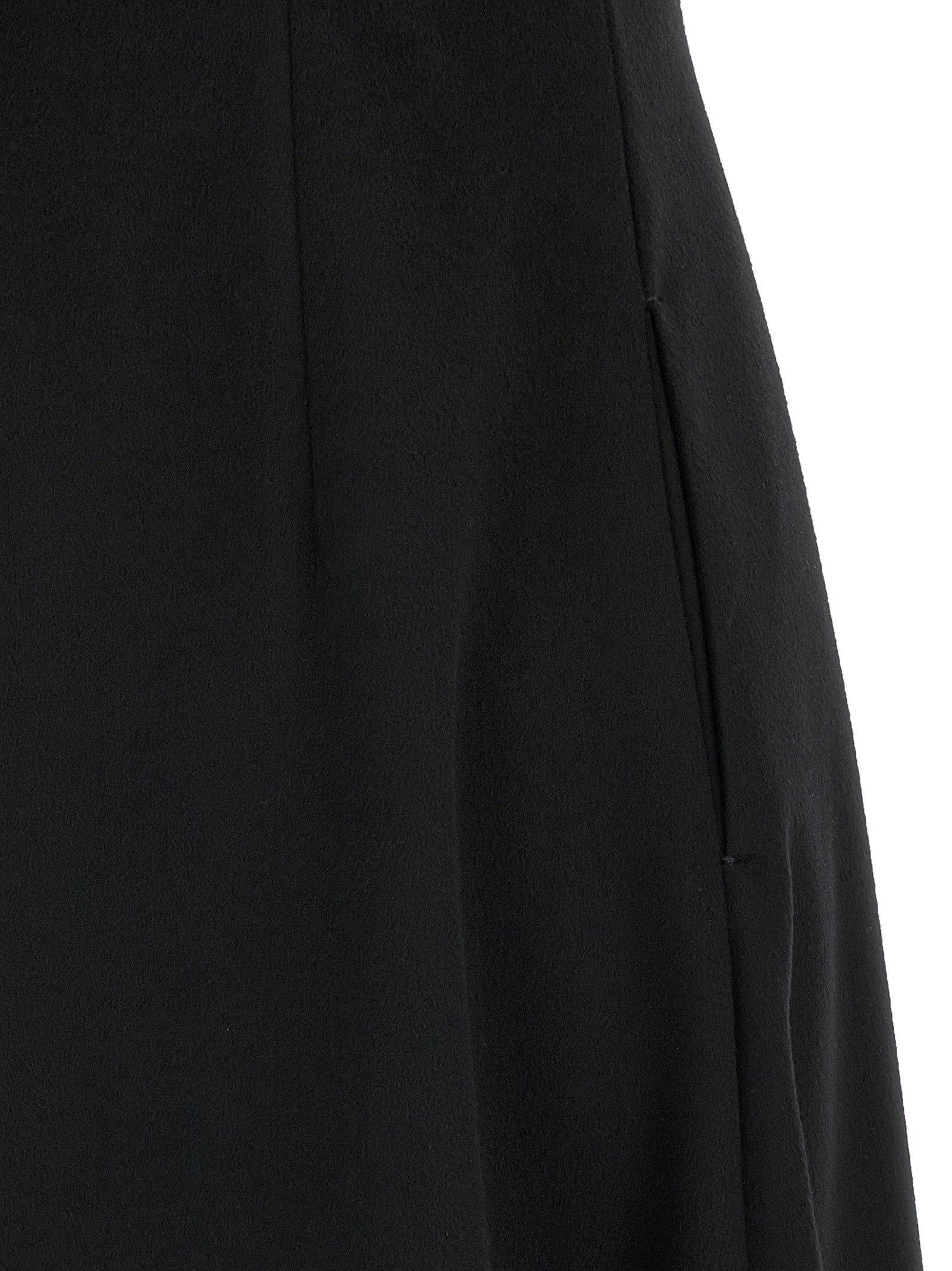 Black Wool Midi Dress