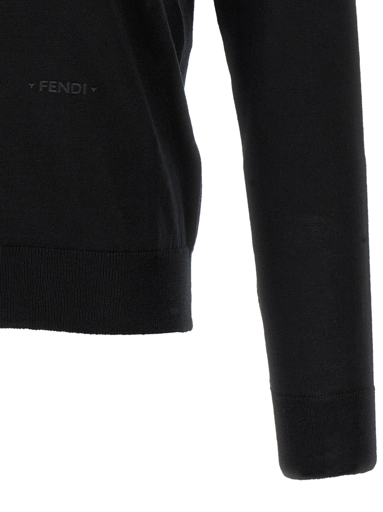 Black Virgin Wool Polo Shirt