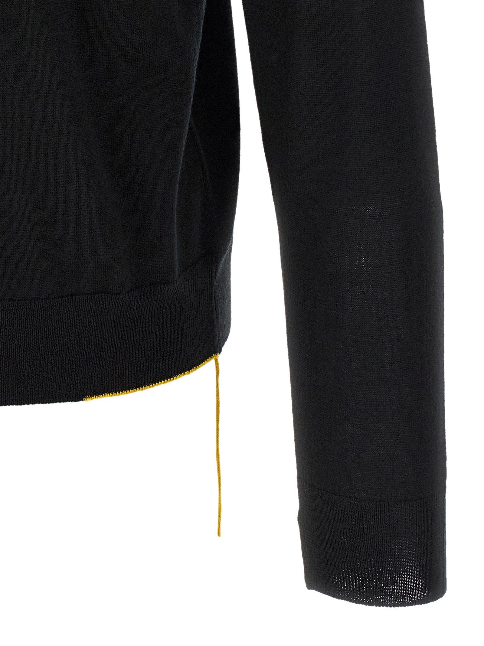 Black Virgin Wool Cardigan