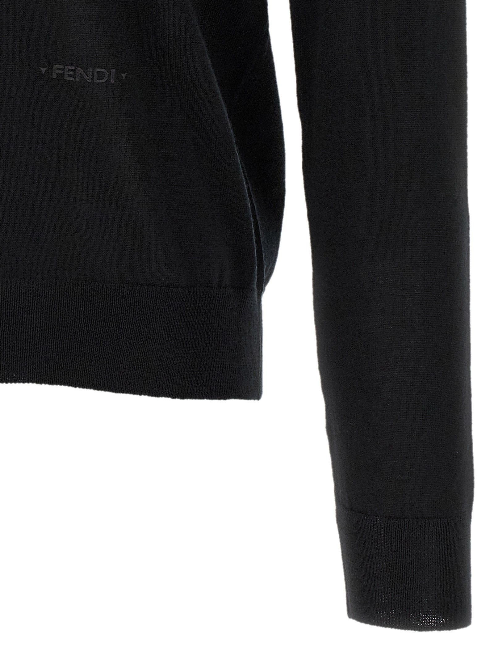 Black Virgin Wool Cardigan