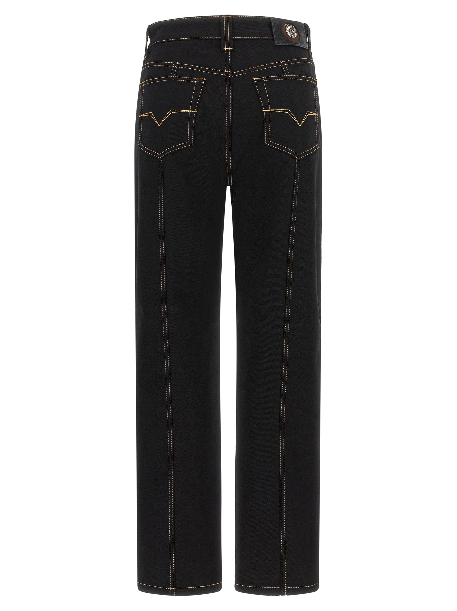 Black Cotton High-Waisted Jean