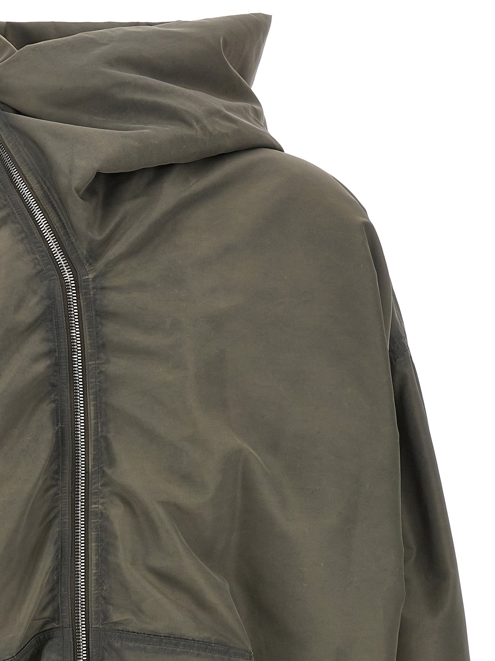 Gray Nylon Shell Jacket