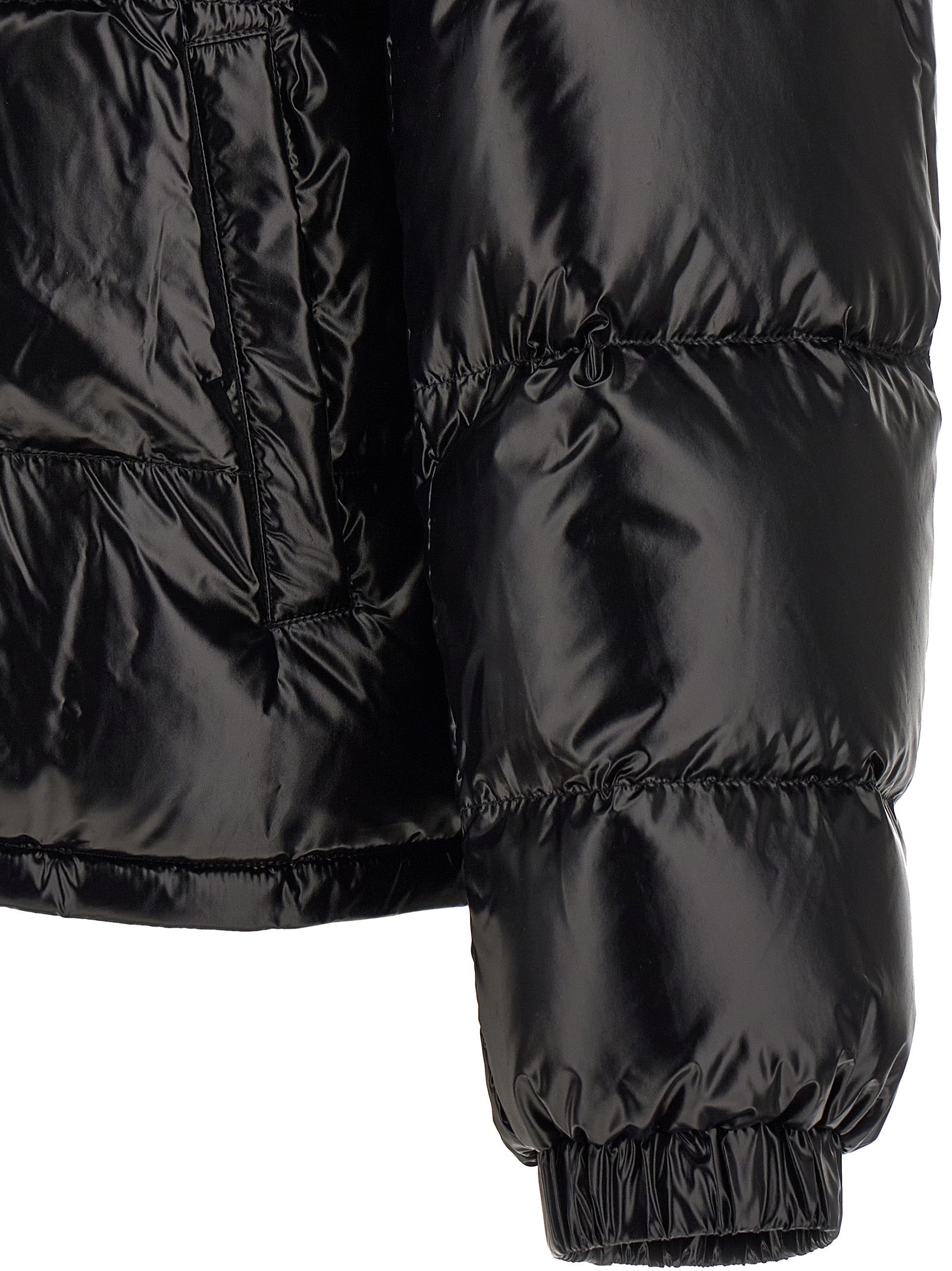 Black Nylon Full-Length Jacket