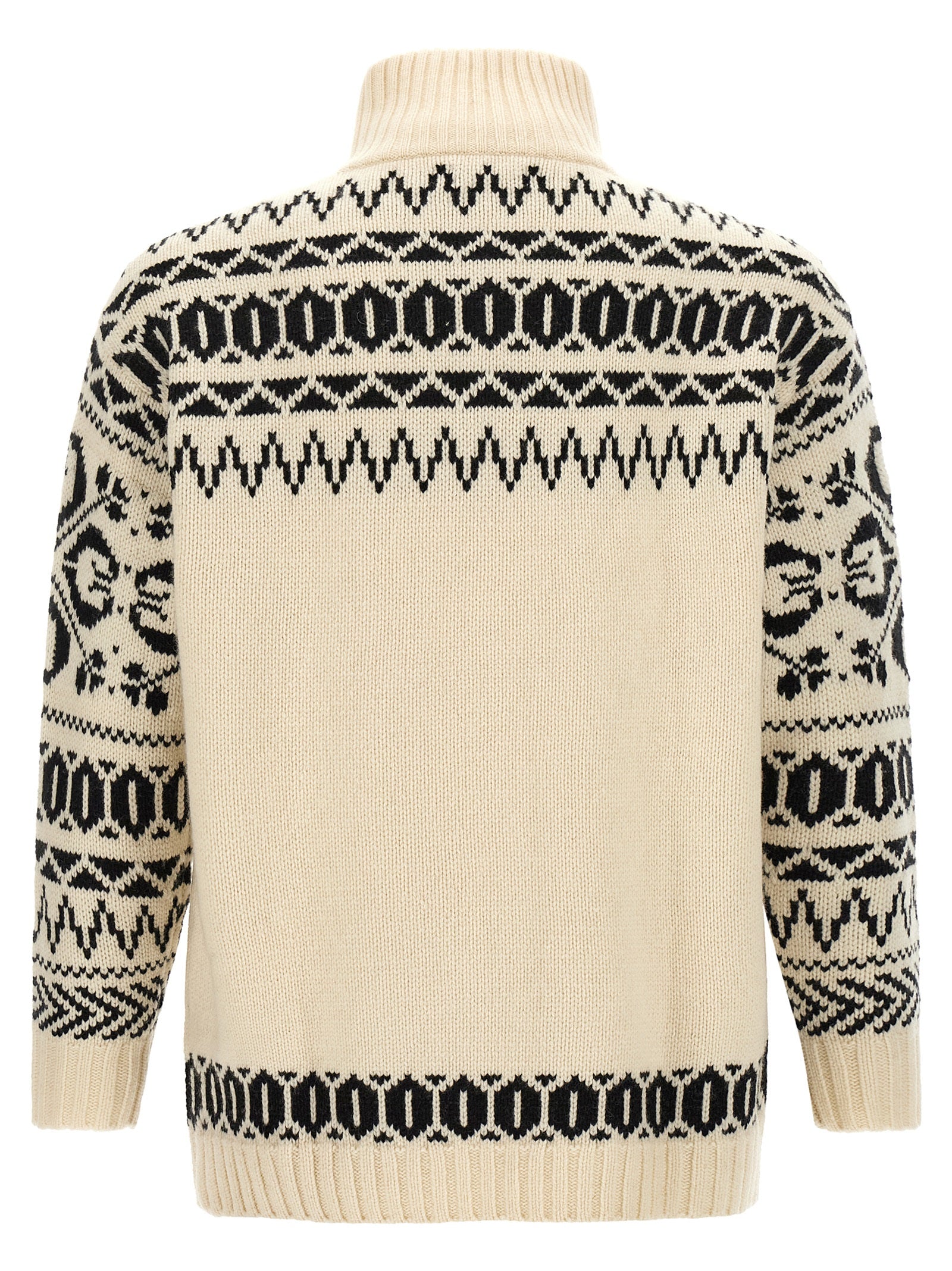 Bicolor Wool Cardigan